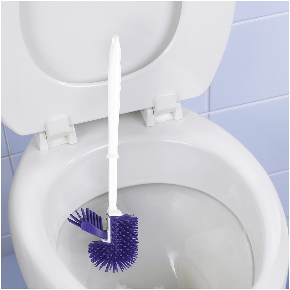 Maximex WC-Garnitur »Hygiene-Set«, 2 St., aus Polypropylen-thermoplastisches Gummi (TPR), WC-Bürstenhalter, Klobürsten mit Randbürste und Anti-Haft-Wirkung