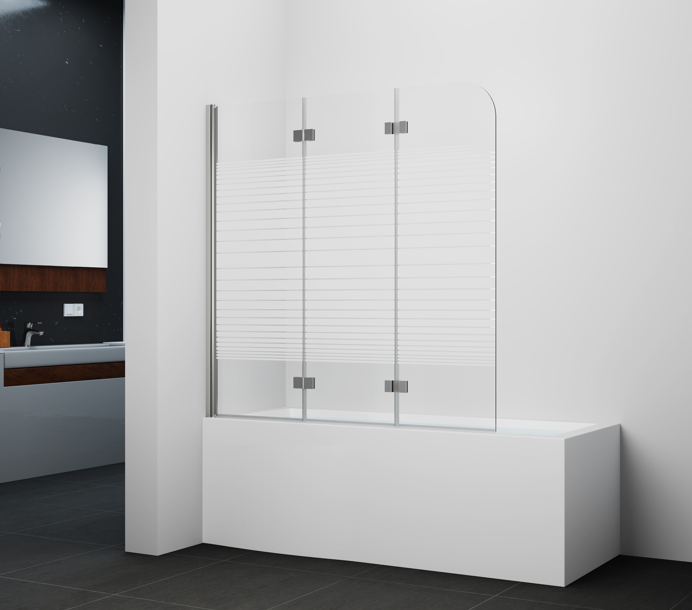 Marwell Badewannenfaltwand »Pulse 1« mit Aluminiumprofil