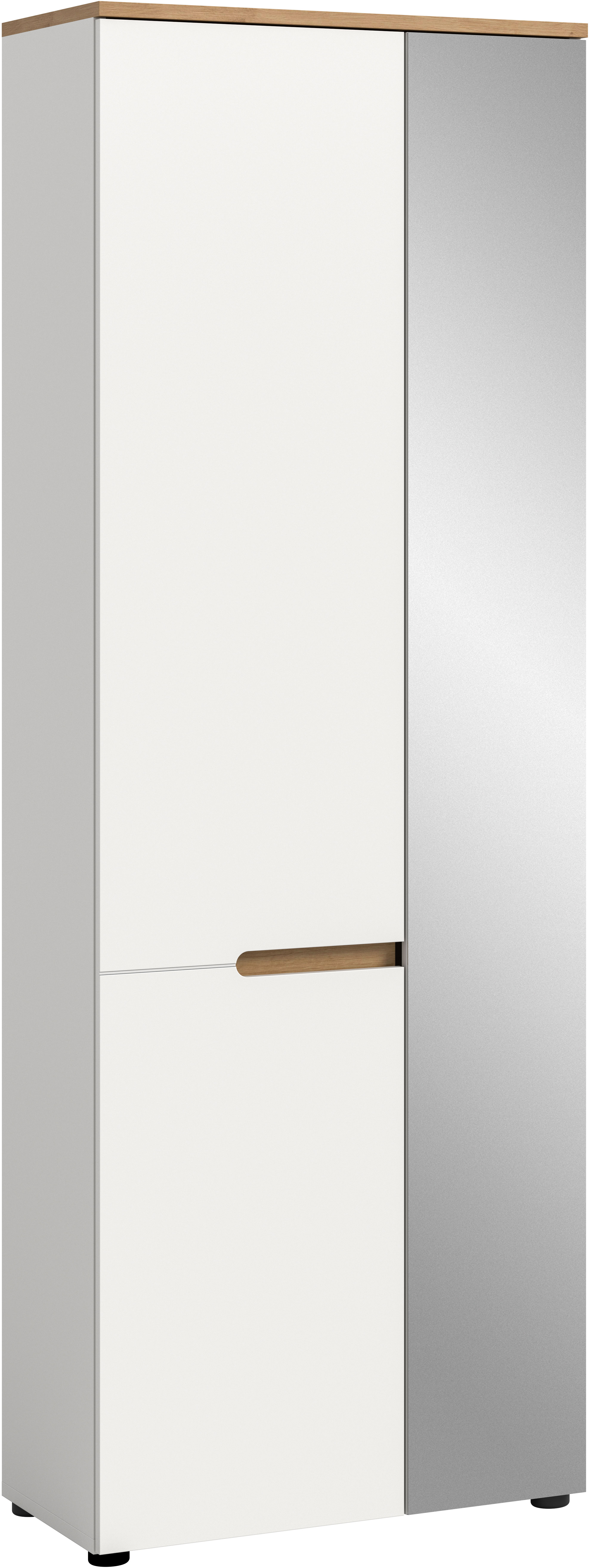 Home affaire Garderobenschrank "REHAT, TOPSELLER, Höhe 190cm, 2 Türen, 6 Fächer, 1 Kleiderstange" in verschiedenen Farben erhältlich, 1 Stk. tlg. Garderobe, Flurschrank, Dielenschrank, Kleiderschrank, Garderobenmöbel