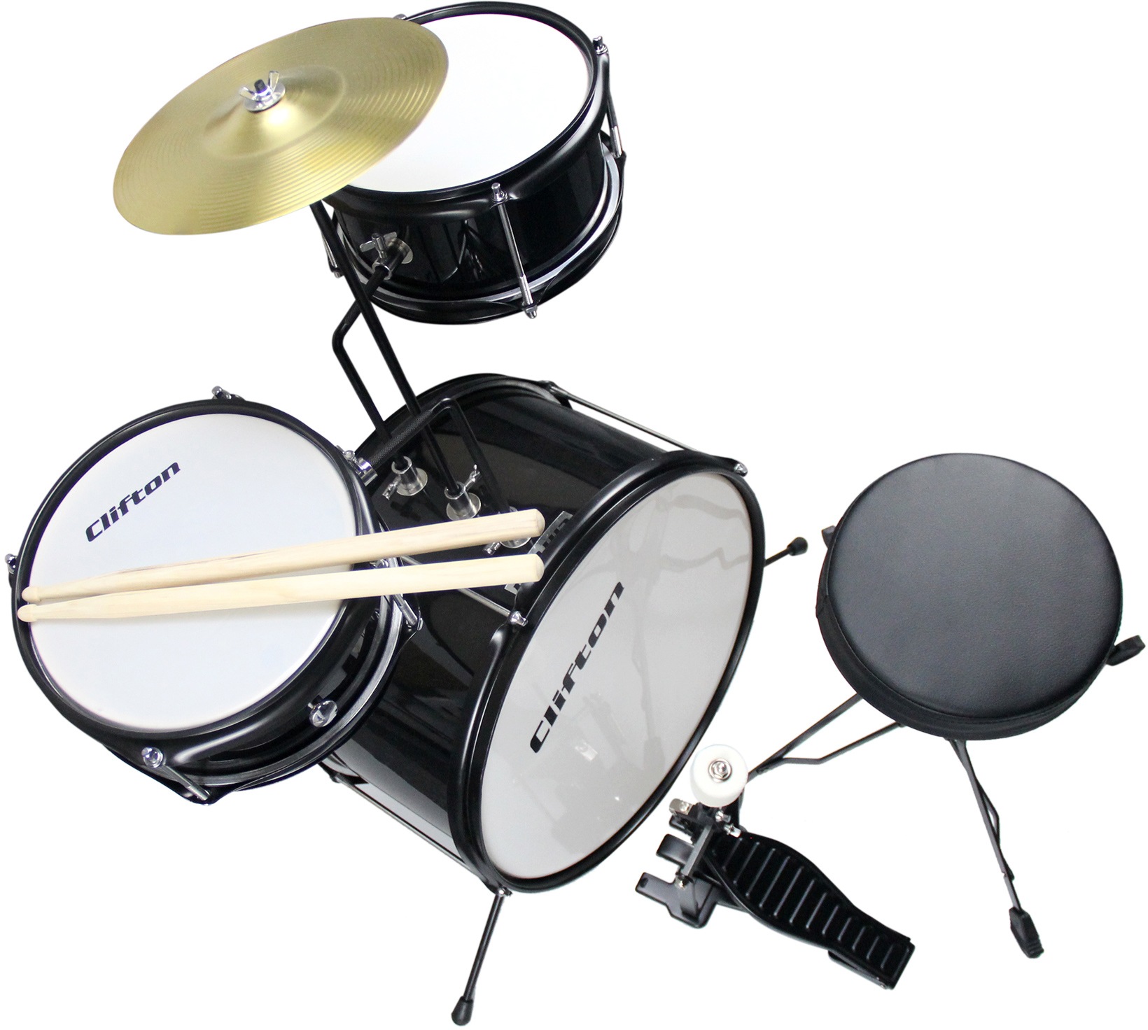 Clifton Kinderschlagzeug »Junior Drum, schwarz«