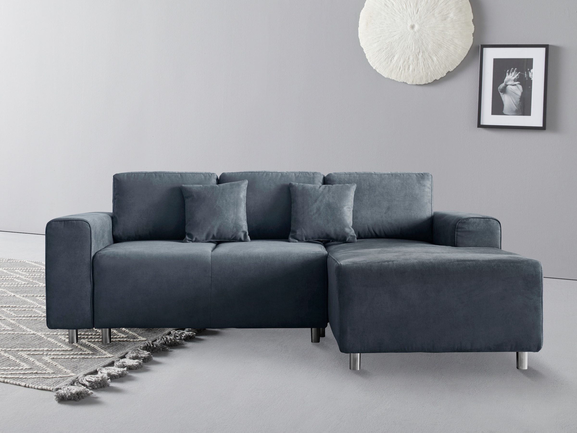 Home affaire Ecksofa "Györ", L-Form, wahlweise mit Bettfunktion und Bettkas günstig online kaufen