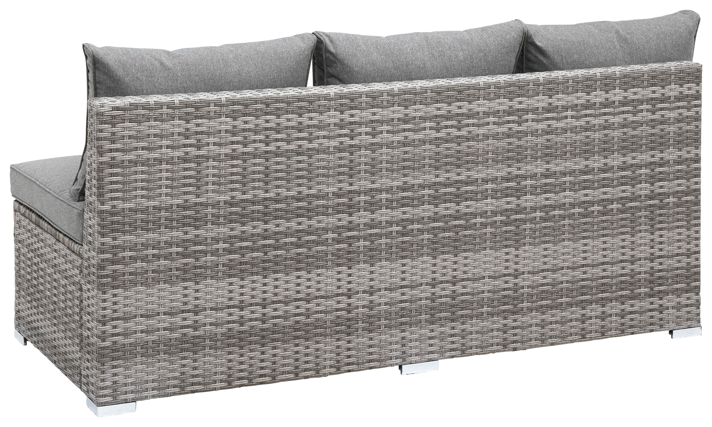 KONIFERA Gartenlounge-Set »Kalamos«, (Set, 23 tlg., 3er-Sofa, 2x 2er Sofa, Ecksofa, 2x Hocker, 2x Tisch, inkl. Auflagen), Polyrattan, Aluminium, 10 Personen, individuell aufstellbar