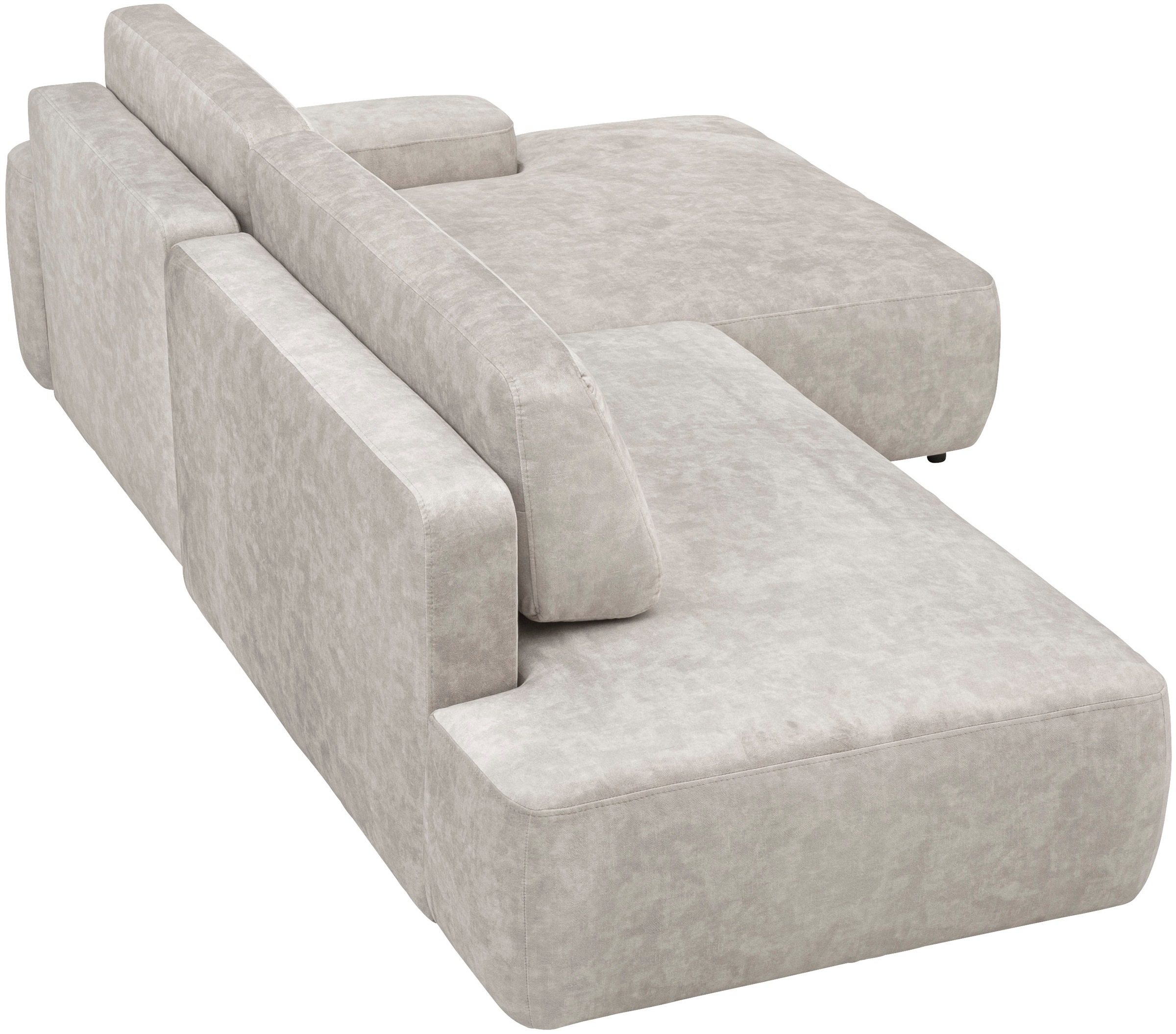 INOSIGN Ecksofa »TORGE, Schlafsofa Cord, Samtvelours u. Strukur fein, Couch in L-Form«, Schlaffunktion und Bettkasten, Liegefläche: 210x125 cm, neues Design
