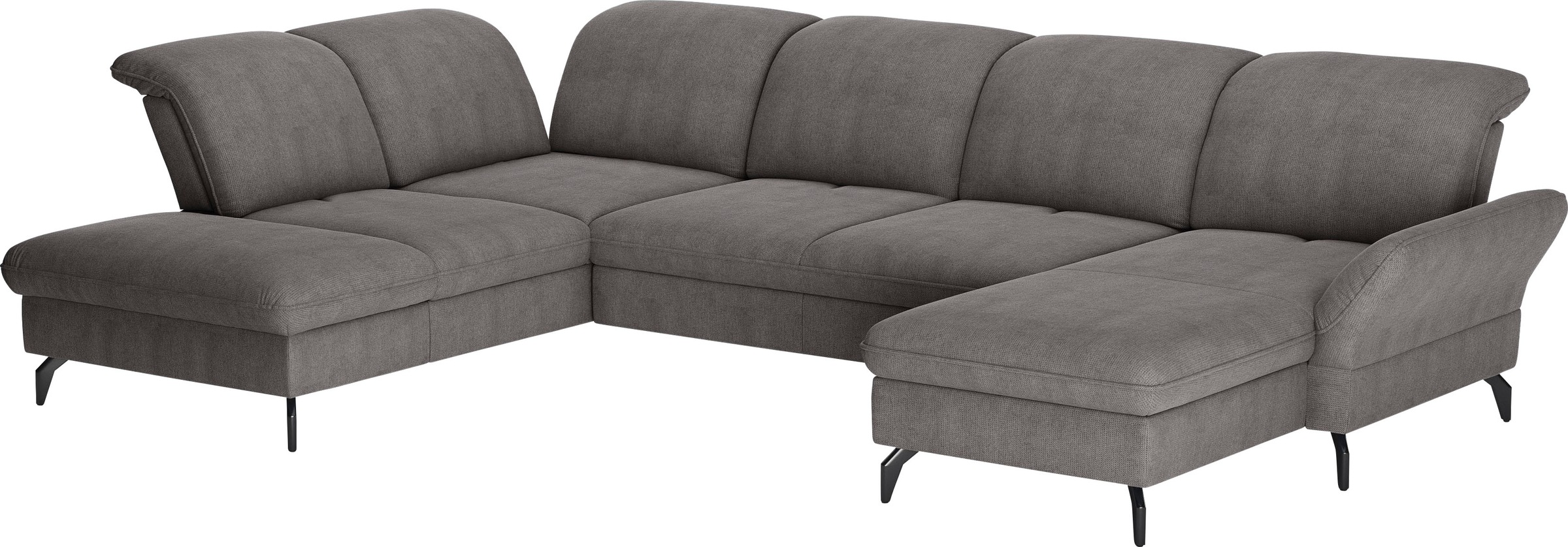 sit&more Wohnlandschaft »Leandro U-Form«, Wahlweise mit Bett-, Kopfteil - und Armlehnfunktion, sowie Bettkasten