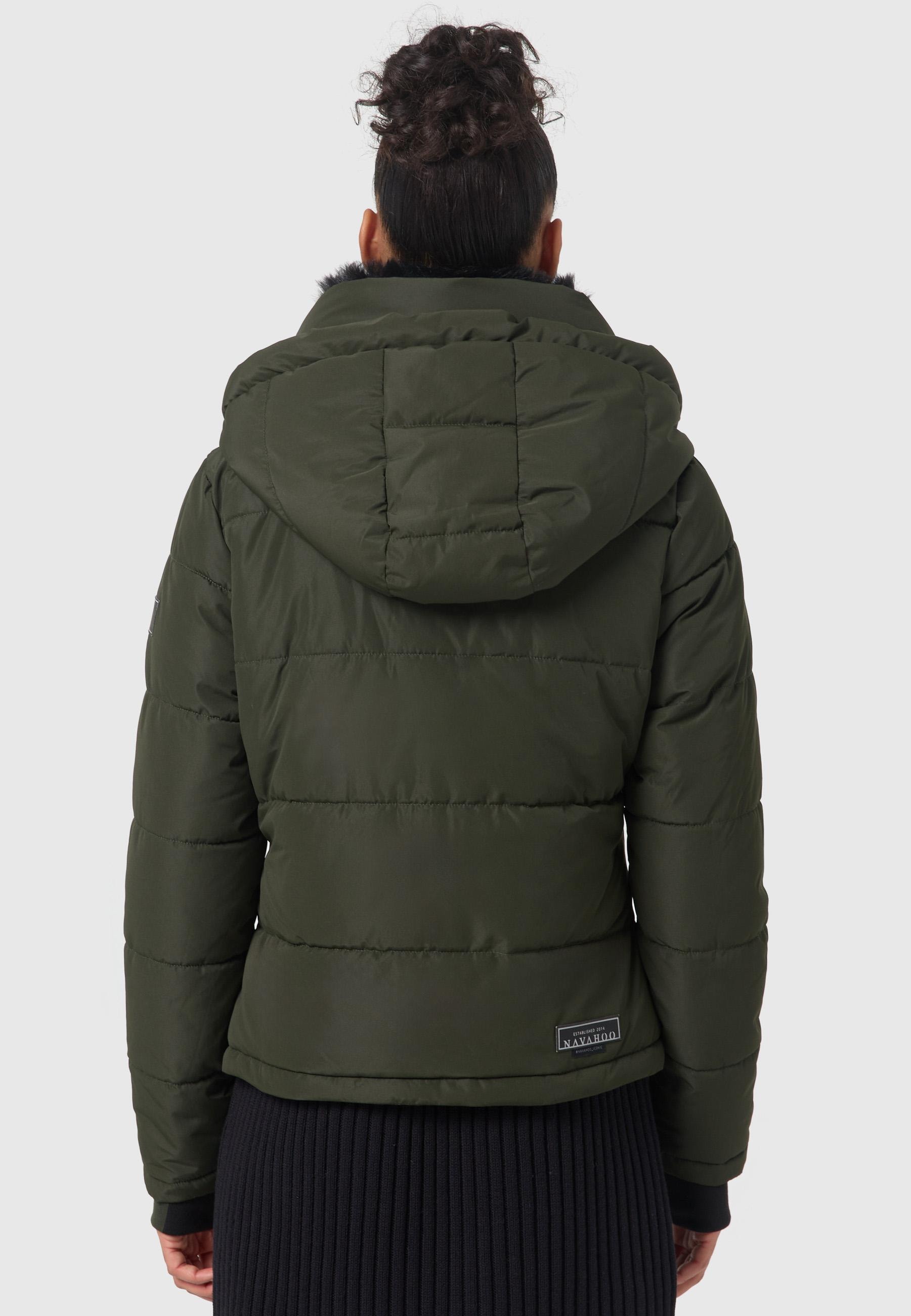 Navahoo Steppjacke »Mit Liebe XIV«, mit Kapuze, Warme gesteppte Damen Winterjacke mit kuscheligem Kragen