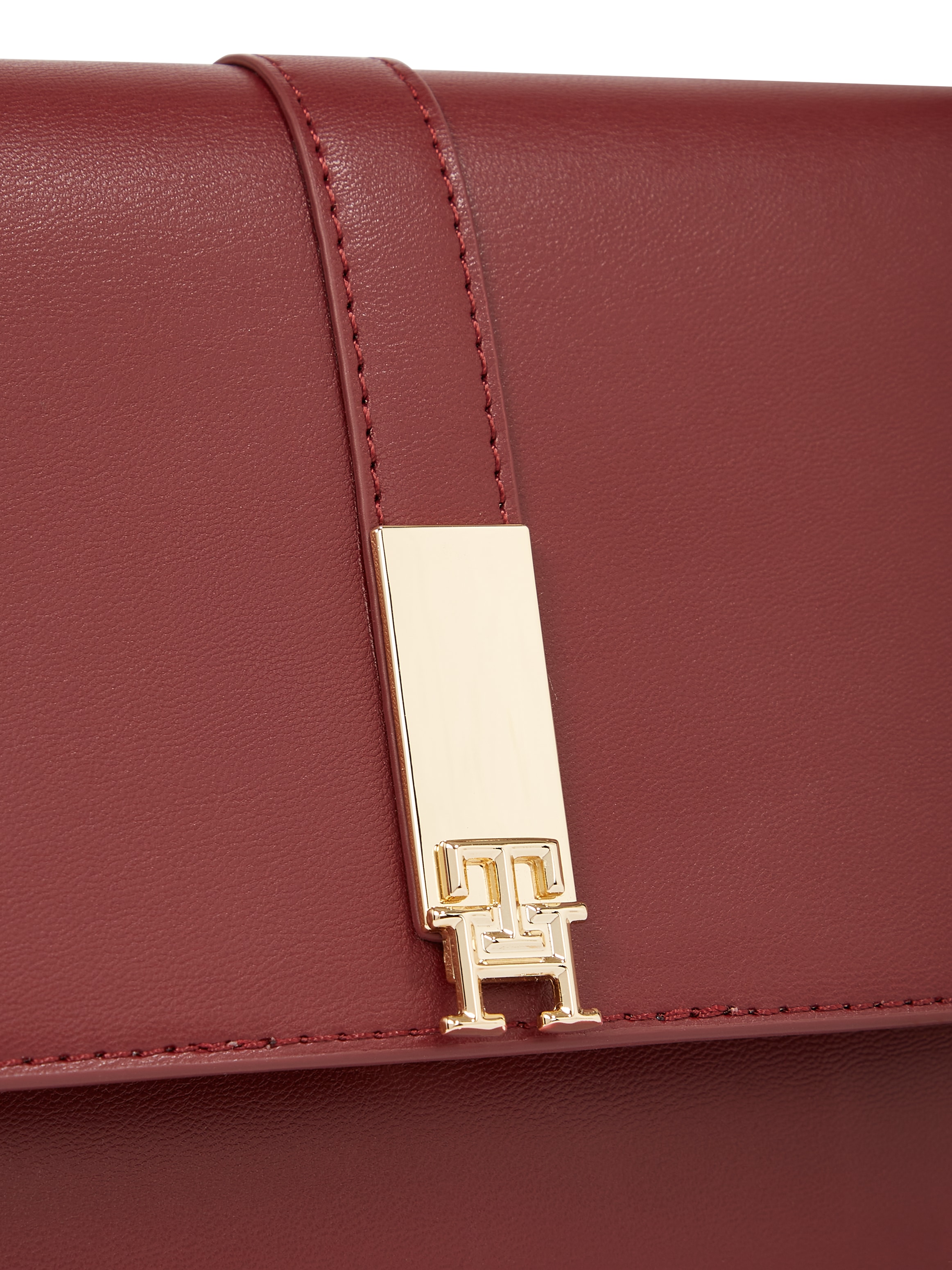 Tommy Hilfiger Schultertasche »TH HERITAGE SHOULDER BAG«, Damen Abendtasche, Clutch, Mini Bag, Handtasche, goldfarbene Details
