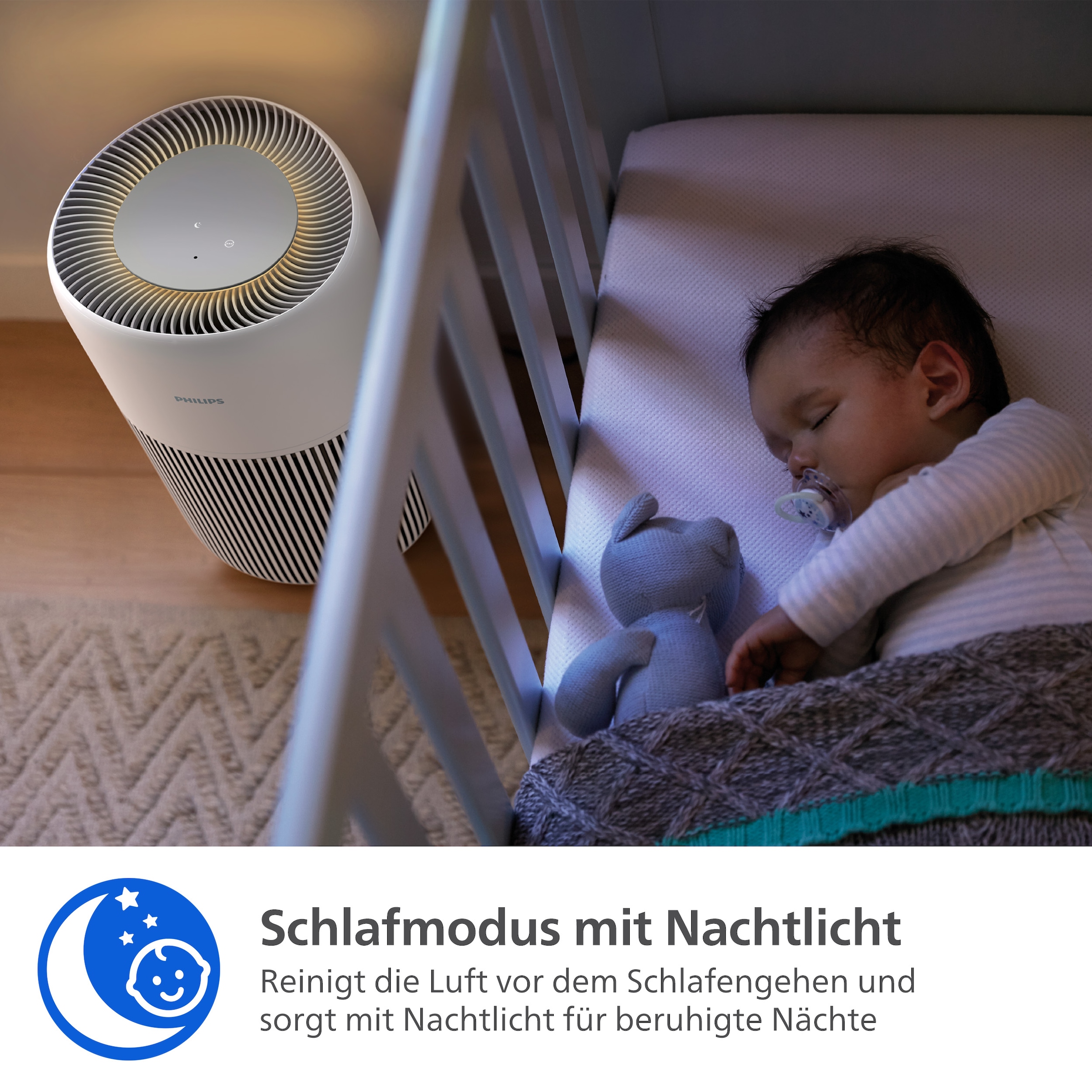 Philips Luftreiniger »AC2220/10 PureProctect Quiet 2200 Series, Luftreinigungsrate 420 m³/h«, für 109 m² Räume, 3-Schichten-HEPA-Filtersystem, mit App Verbindung, leise