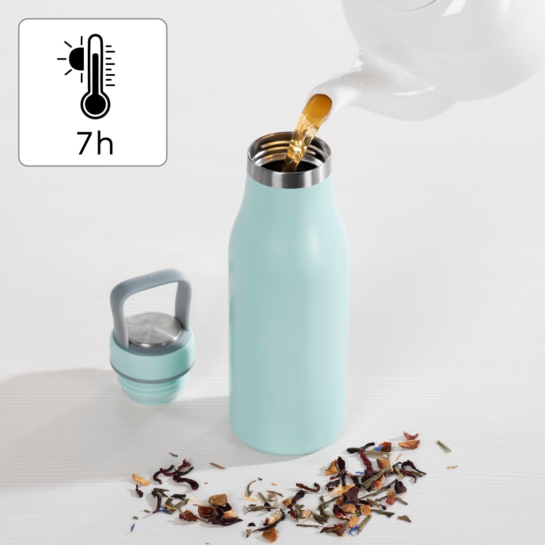 Xavax Isolierflasche »Trinkflasche 500 ml (doppelwandige Isolierflasche heiß 9 h, kalt 7 h)«