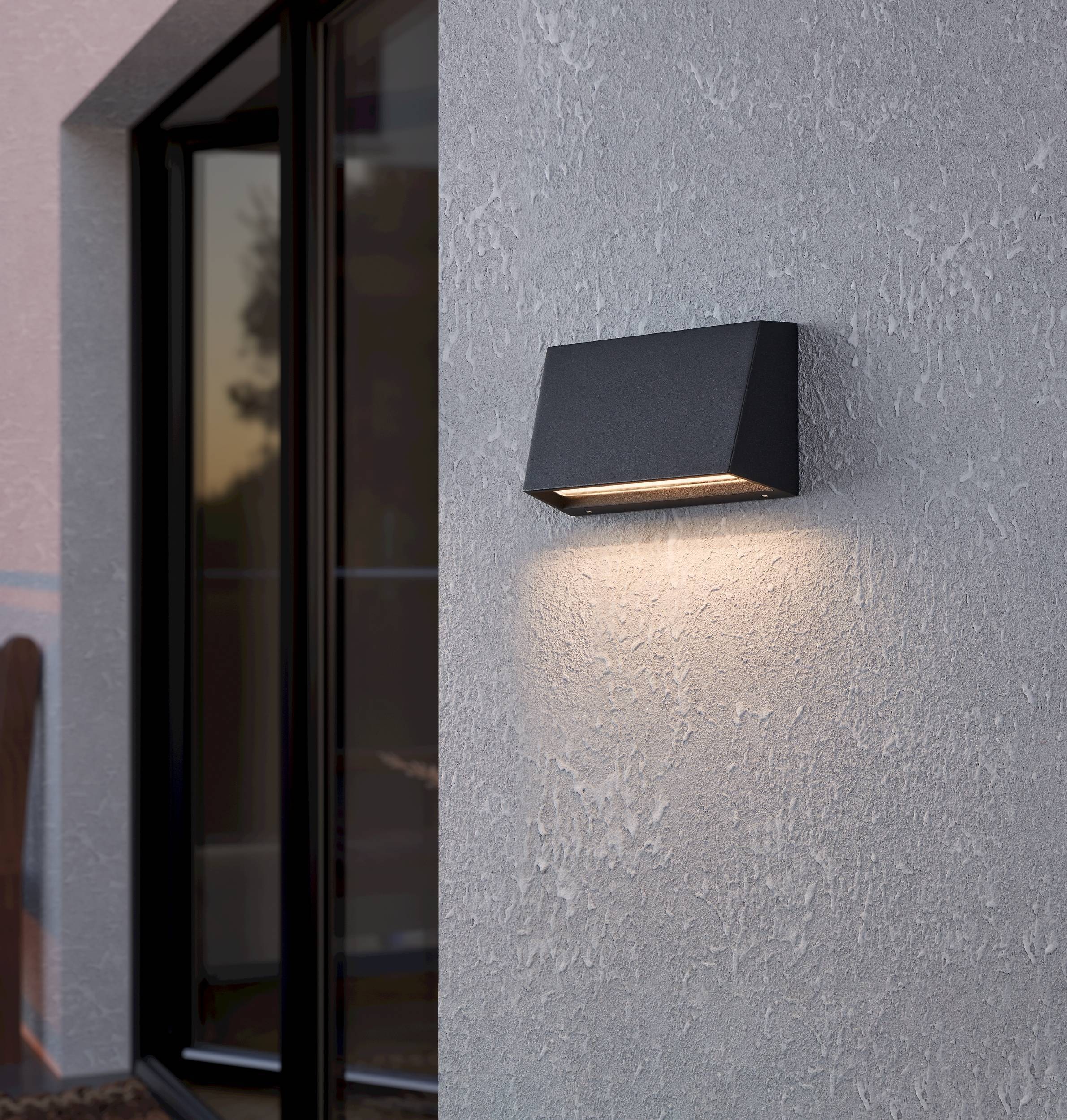 EGLO Wandleuchte »Spongano Wandlampe, Außenbeleuchtung, Aluminium und Glas, IP65, Lampe« LED-Modul 1 Stk. Kaltweiß | Neutralweiß | Warmweiß Wand-/Deckenleuchte - L20 x H12 x AL6 cm - schwarz - 1X9,5W inkl.