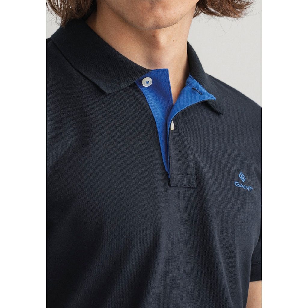 Gant Poloshirt »CONTRAST COLLAR PIQUE SS RUGGER«