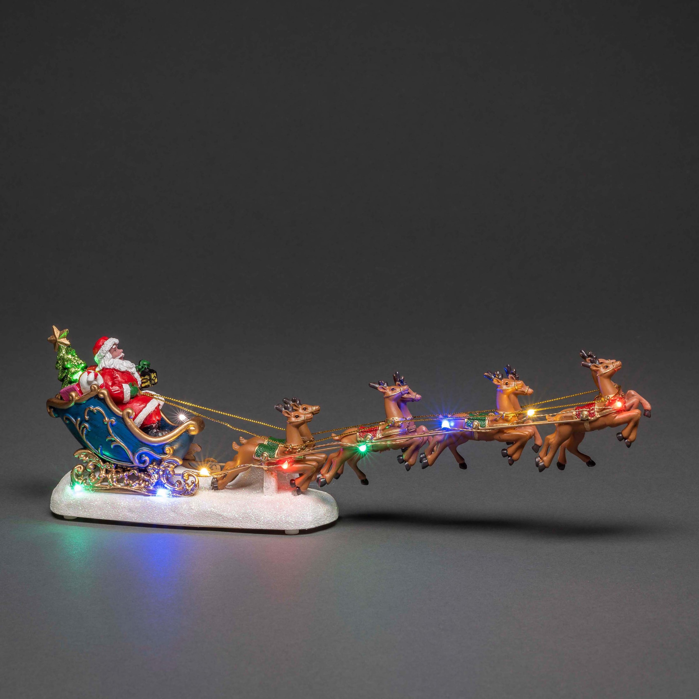 KONSTSMIDE LED Dekofigur »Weihnachtsmann im Schlitten mit Rentieren,  Weihnachtsdeko«, Höhe ca. 14 cm kaufen | BAUR