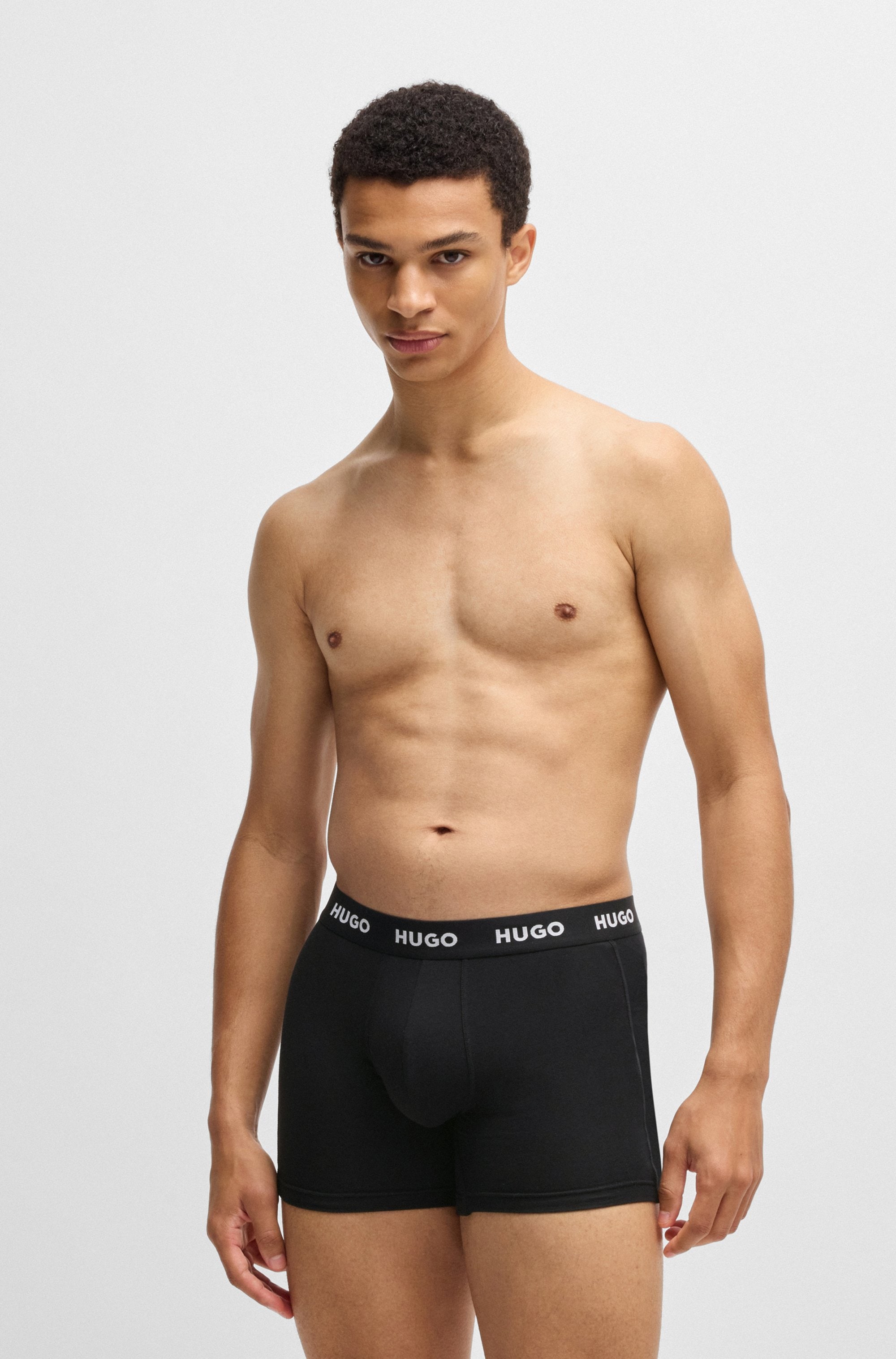 HUGO Underwear Boxer »BOXERBR TRIPLET PACK«, (3 St.), mit HUGO Logo-Elastikbund