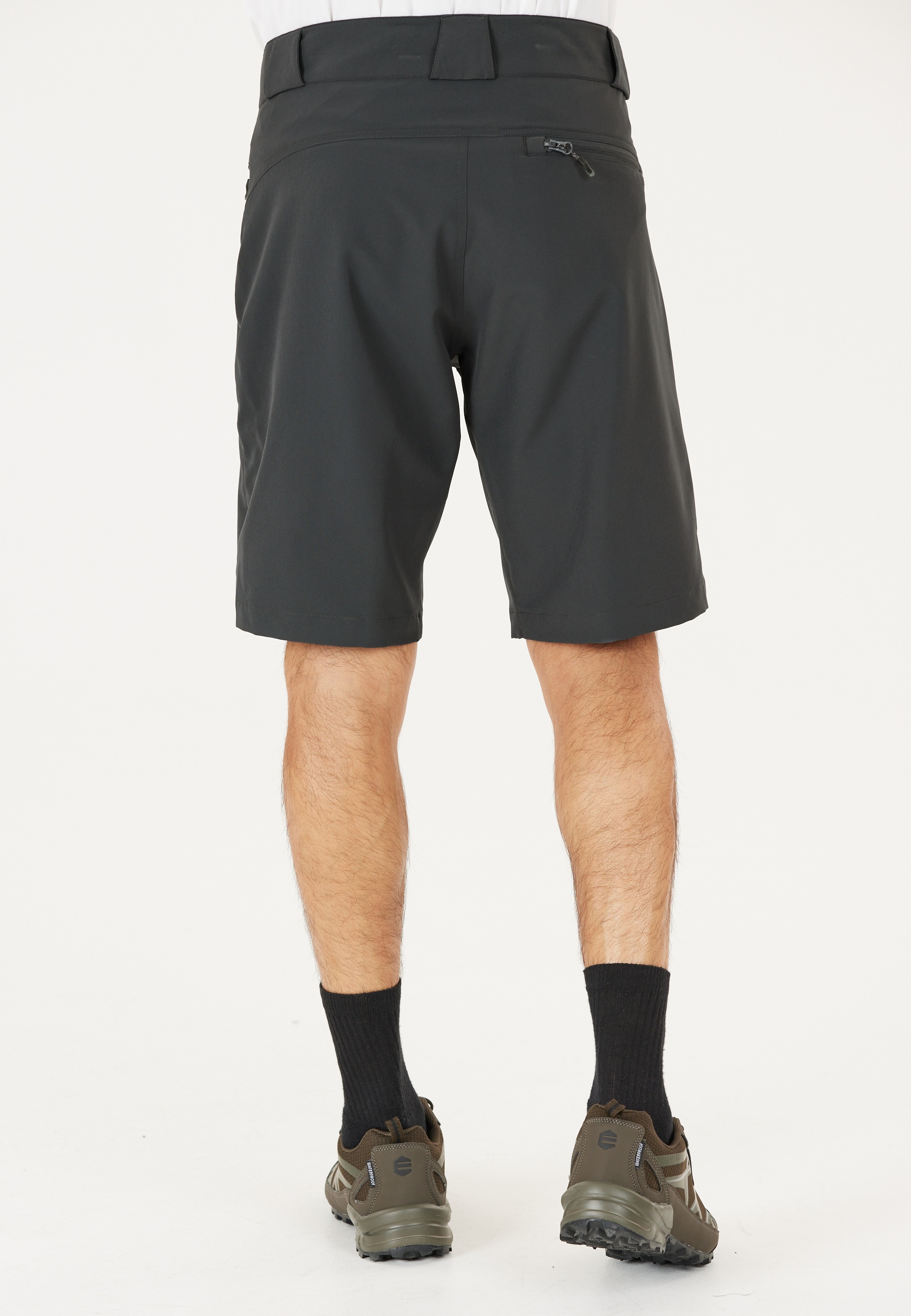 Shorts WHISTLER "Gerd", Herren, Gr. S, US-Größen, grau (dunkelgrau), 92% Polyester, 8% Elasthan, unifarben, kurz, Hosen Shorts, in bequemer und dehnbarer Qualität 3