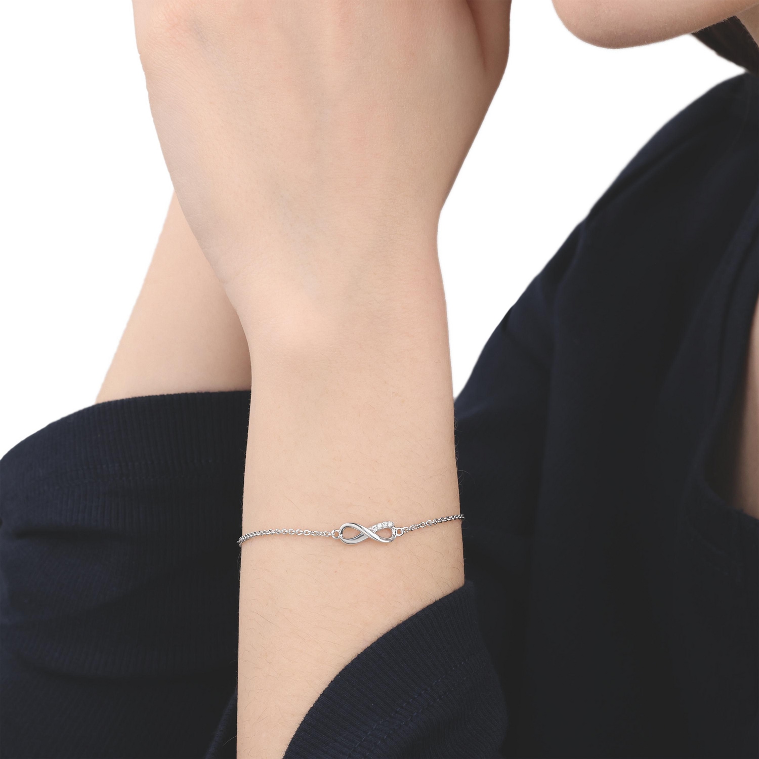 TOM TAILOR Armband »Schmuck Geschenk Silber 925 Infinity Unendlichkeitsschleife« mit Zirkonia (synth.)