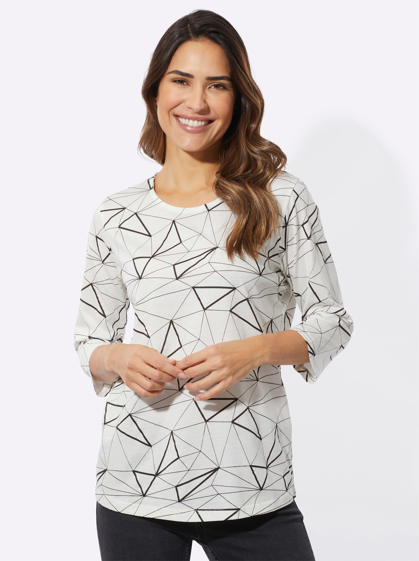 Classic Basics Rundhalsshirt "3/4-Arm-Shirt", (1 tlg.) günstig online kaufen