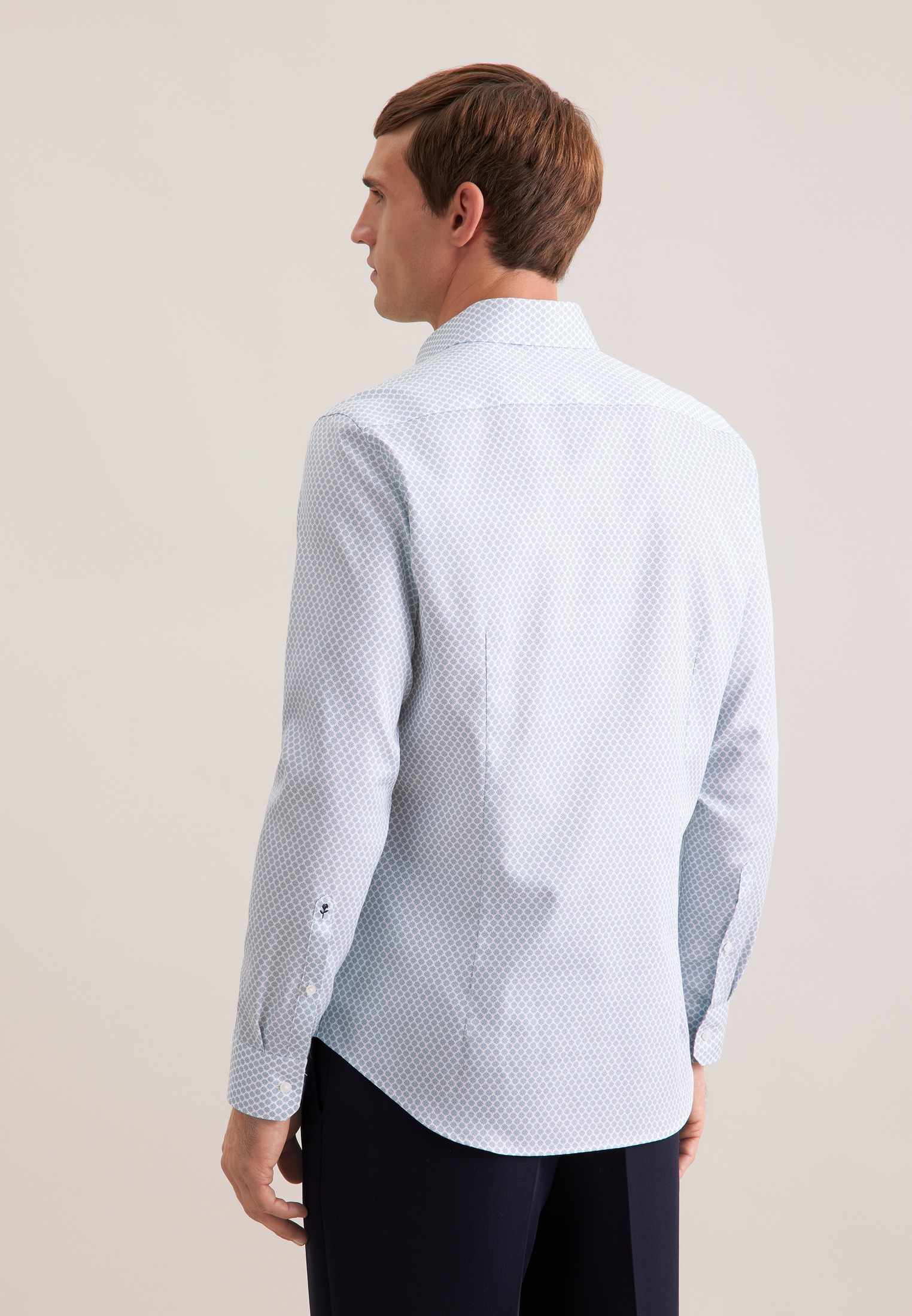 seidensticker Businesshemd "Schwarze Rose" Slim 1/1 Kentkragen Druck günstig online kaufen