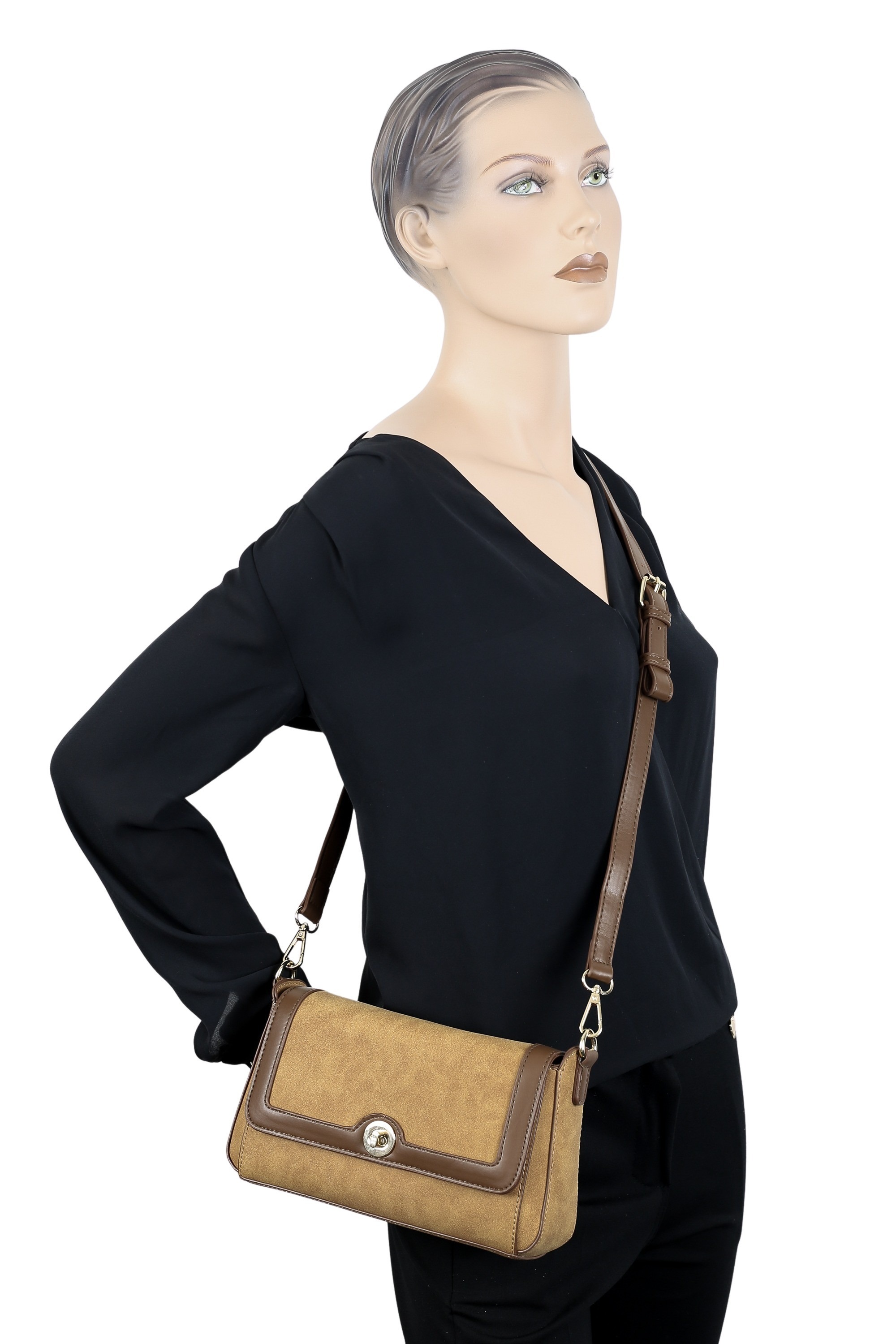 COLLEZIONE ALESSANDRO Schultertasche »Brown«, mit Flechtung