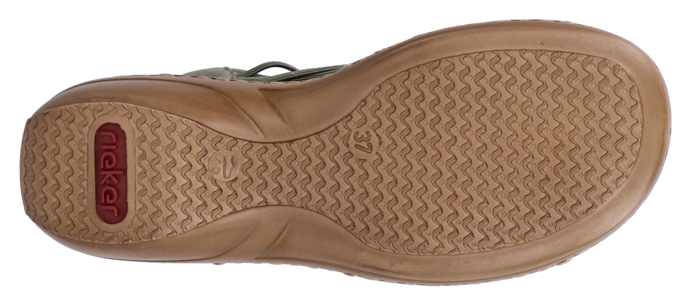 Rieker Sandale, Sommerschuh, Sandalette, Schlupfschuh mit seitlichen Gummizügen