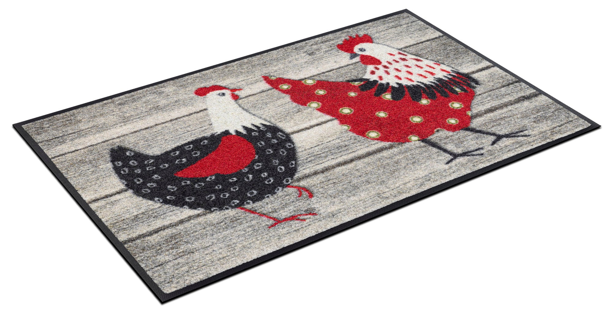 wash+dry by Kleen-Tex Fußmatte "Chicken Farm" rechteckig 7 mm Höhe günstig online kaufen