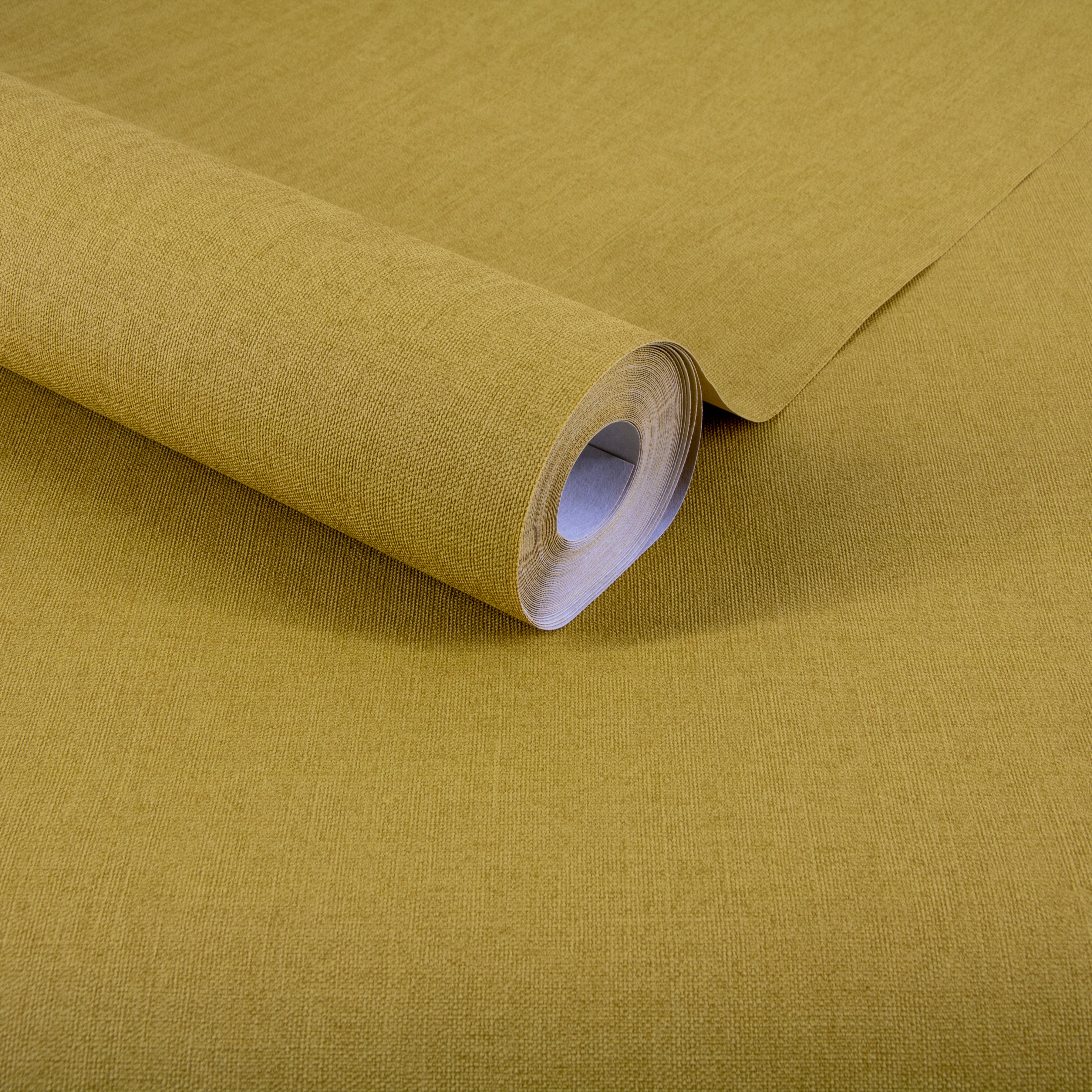 Thumbnail - WOW Vliestapete "Basic Gewebe" geprägt Ocker - Gelb - 1005x52 cm