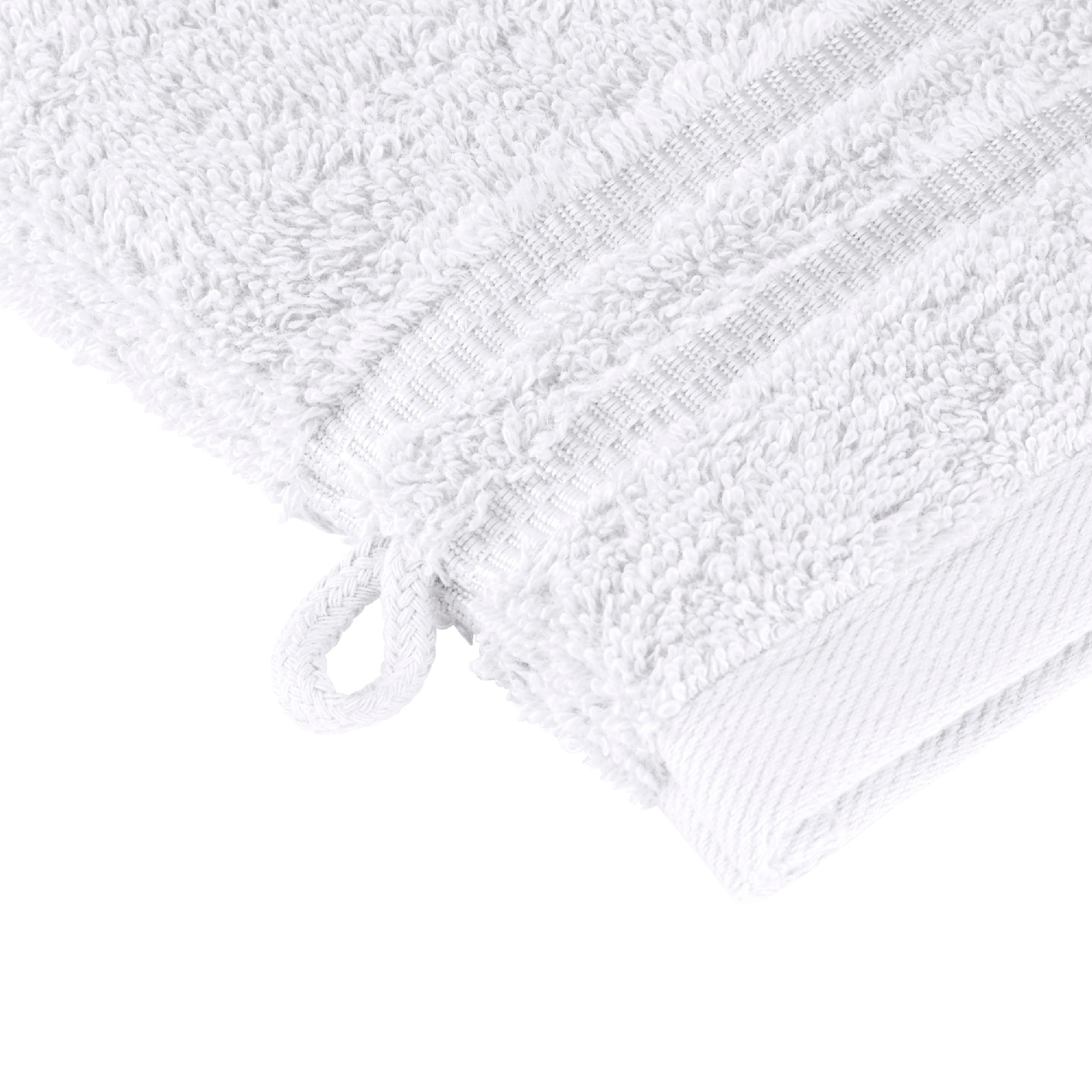 Schiesser Waschhandschuh »Schiesser Frottier-Set Milano, 5x Stück«, (5 St., 5er Set Waschlappen 16 x 22 cm), mit Webbordüre