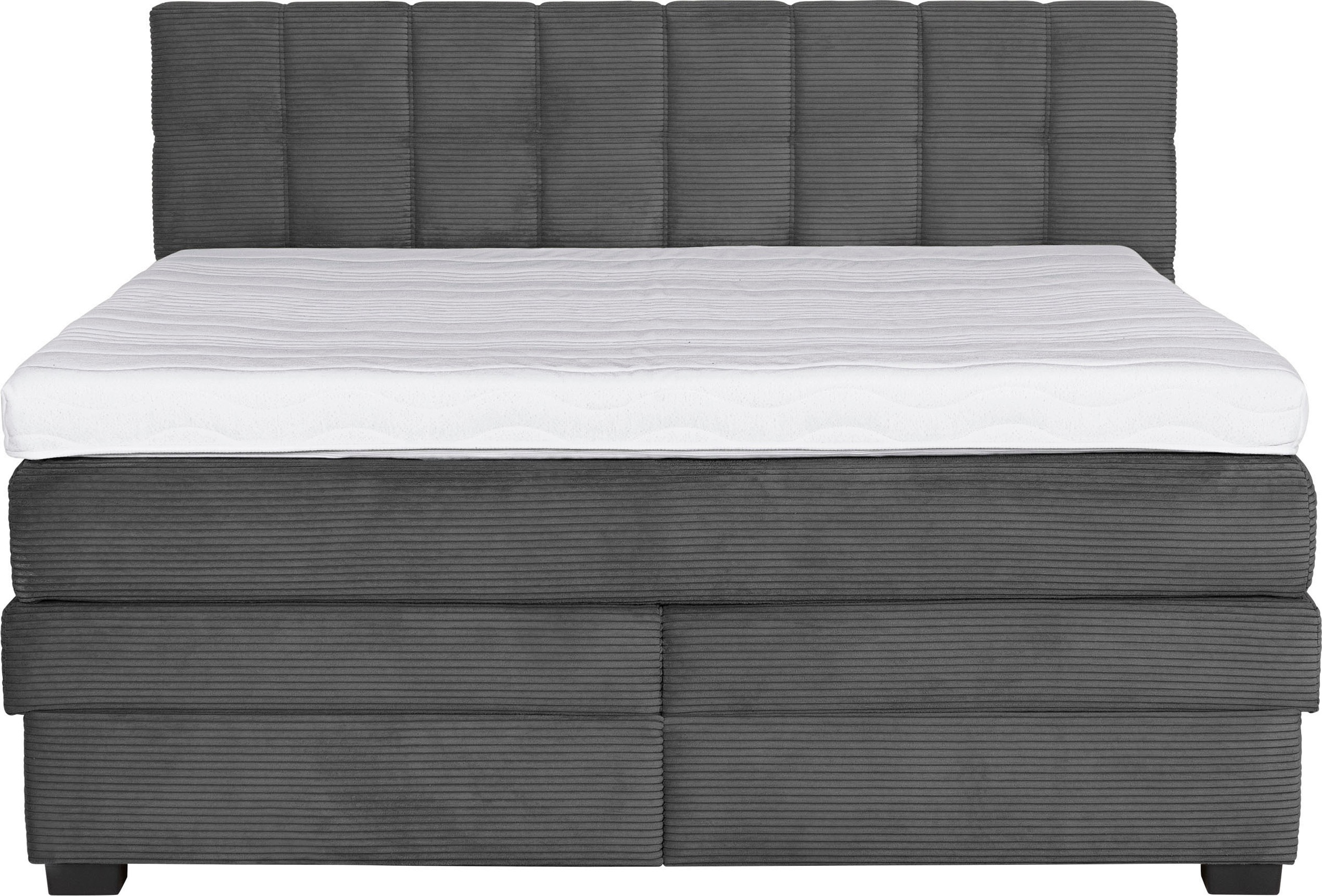 Die PlanBar Boxspringbett »OC-ON21088« inkl. Matratzen u. Bonellfederkern Unterbau, Stauraum, 160/180x200cm