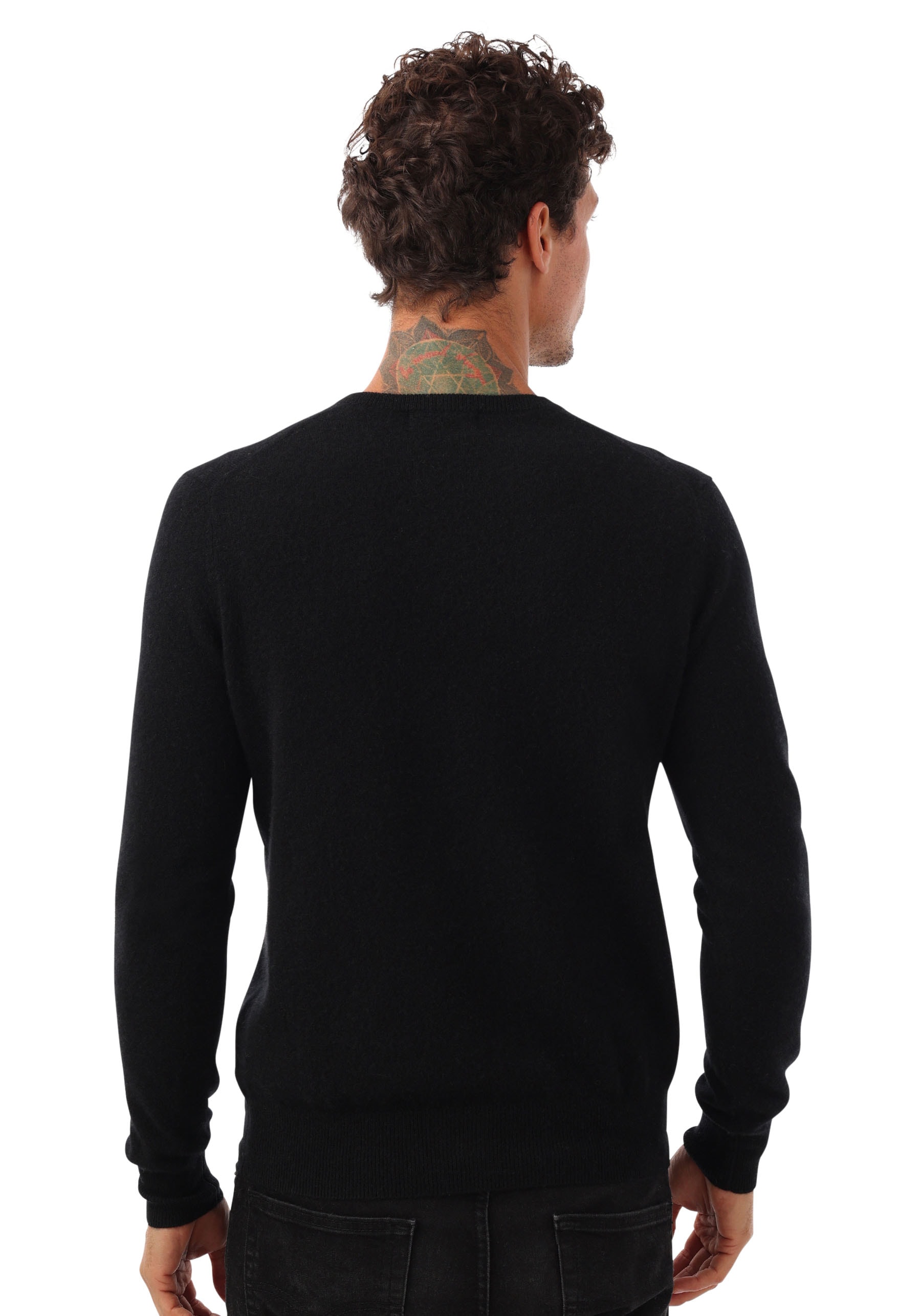 Zwillingsherz Kaschmirpullover, mit V-Ausschnitt und elegantem Fit