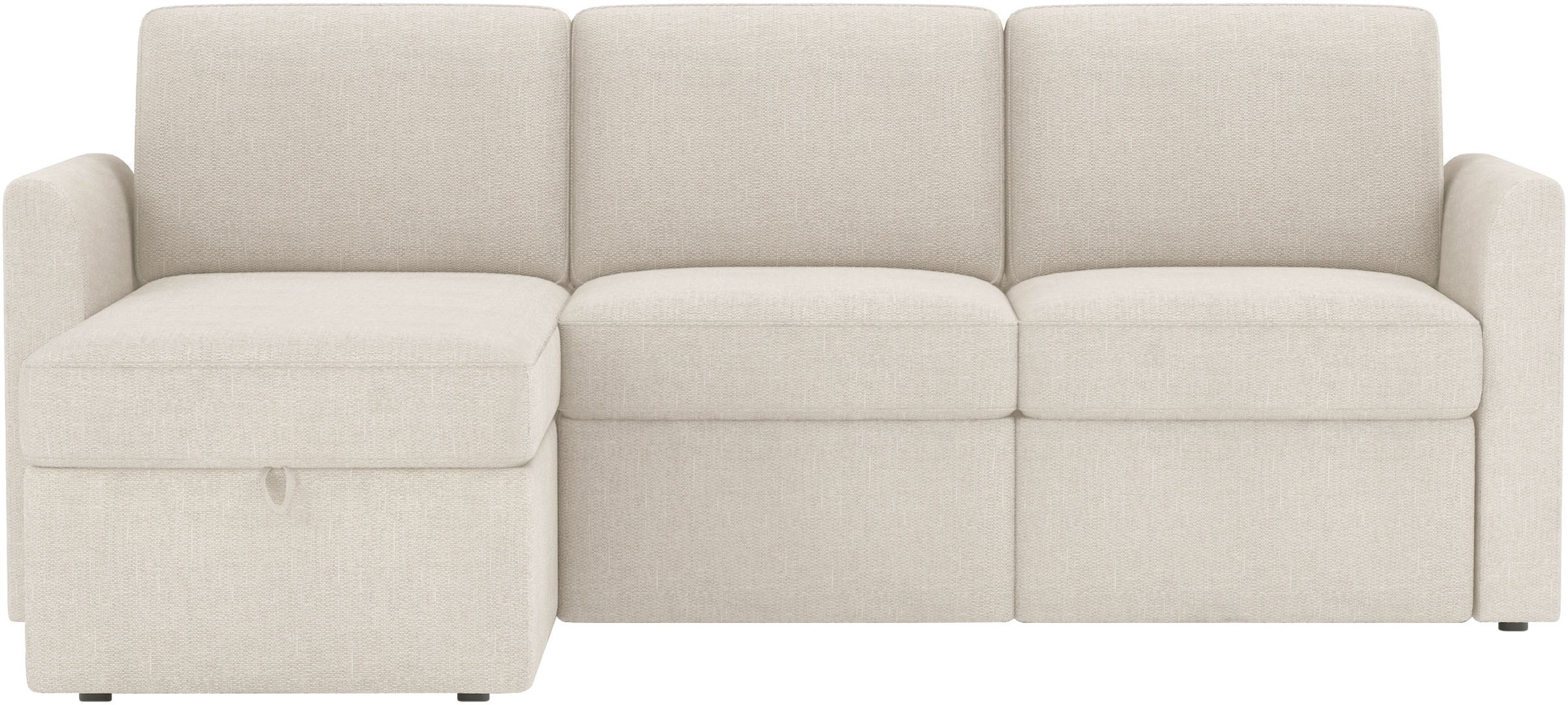 Dorel Home Ecksofa "NORDHUS, L-Form, 200 cm, Recamiere rechts/links montierbar" mit Stauraum, feiner Webstoff-Bezug