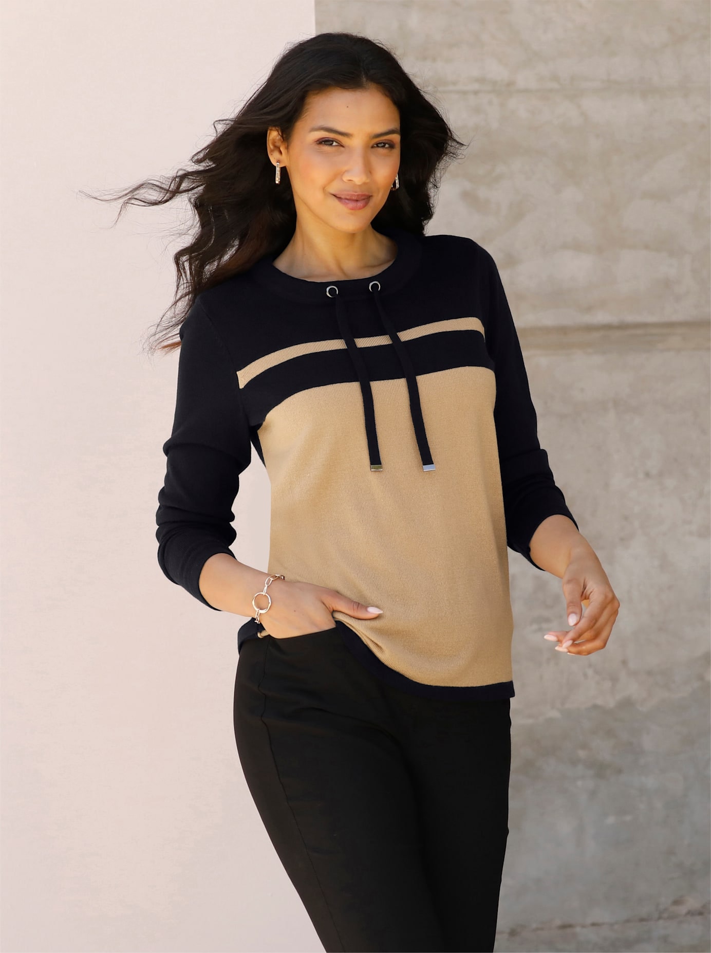 Classic Basics Rundhalspullover "Langarm-Pullover" günstig online kaufen