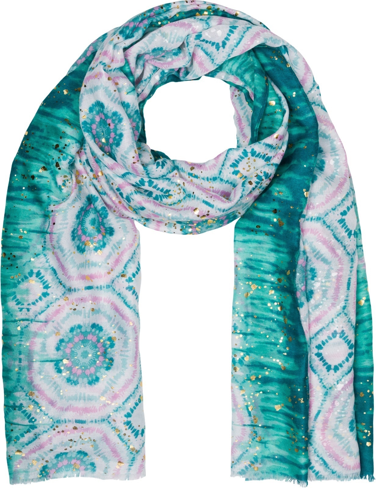 styleBREAKER Schal "Schal mit Batik Muster Metallic" 1 Stk. günstig online kaufen