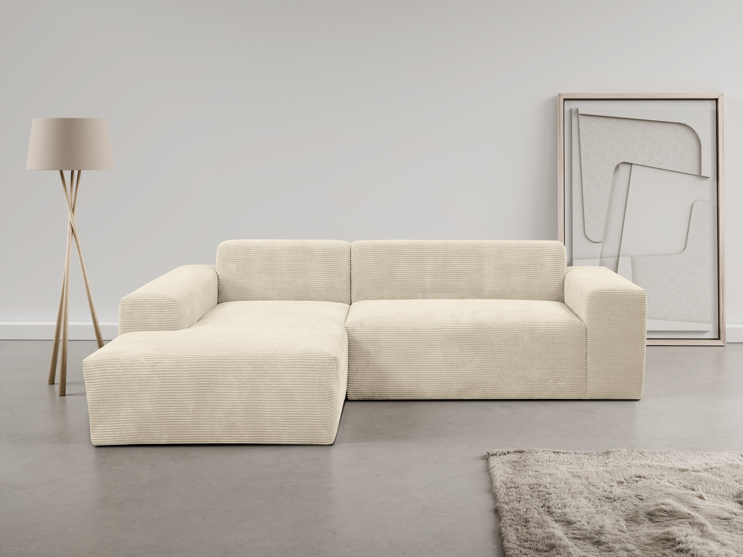 OTTO home Ecksofa "Zeus-L modern & zeitlos, Breite 253 cm, bequemes Sofa" C günstig online kaufen