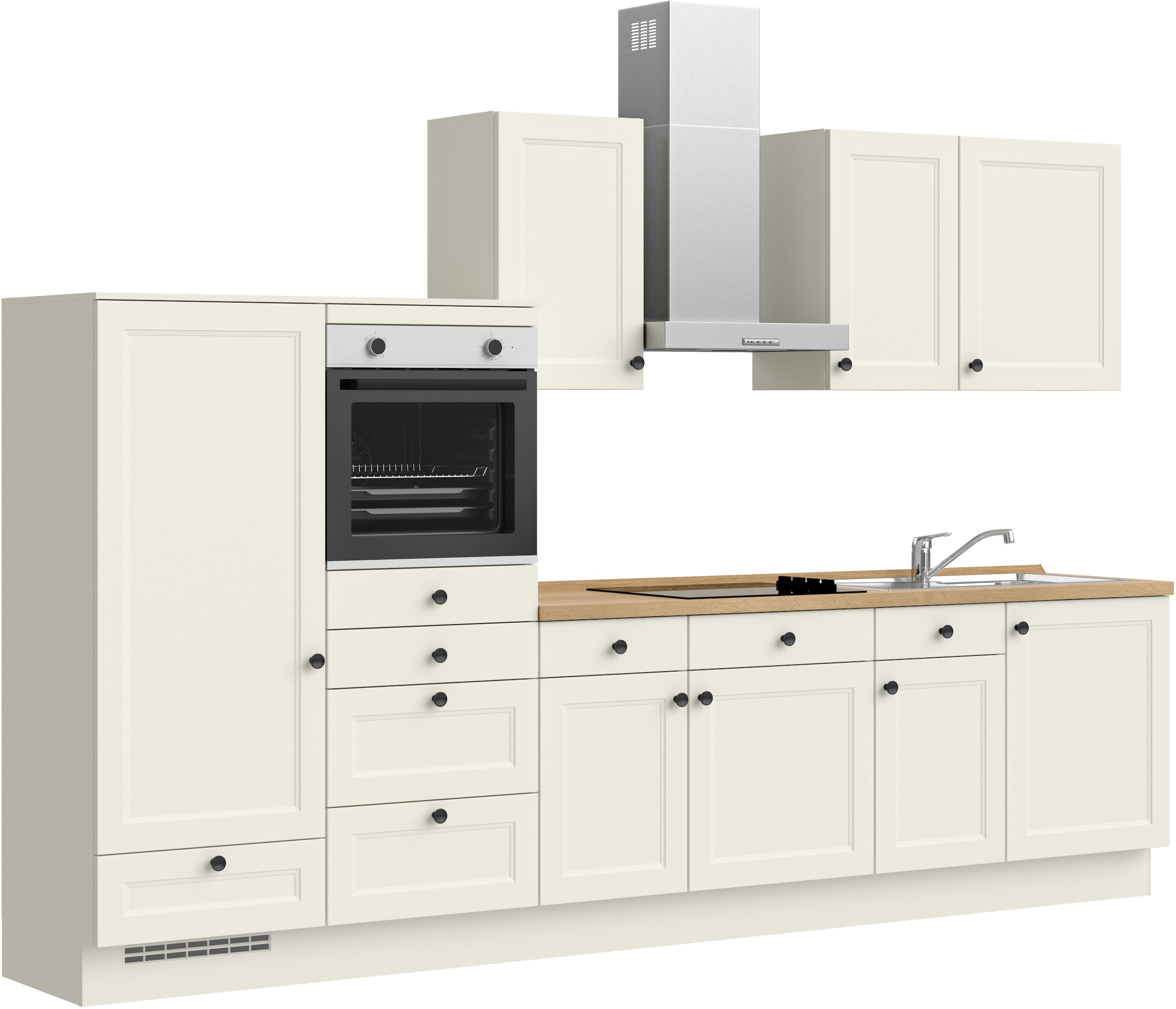 nobilia® Küchenzeile »"Cascada I"«, vormontiert, Ausrichtung wählbar, Breite 330 cm, wahlw. mit E-Geräten
