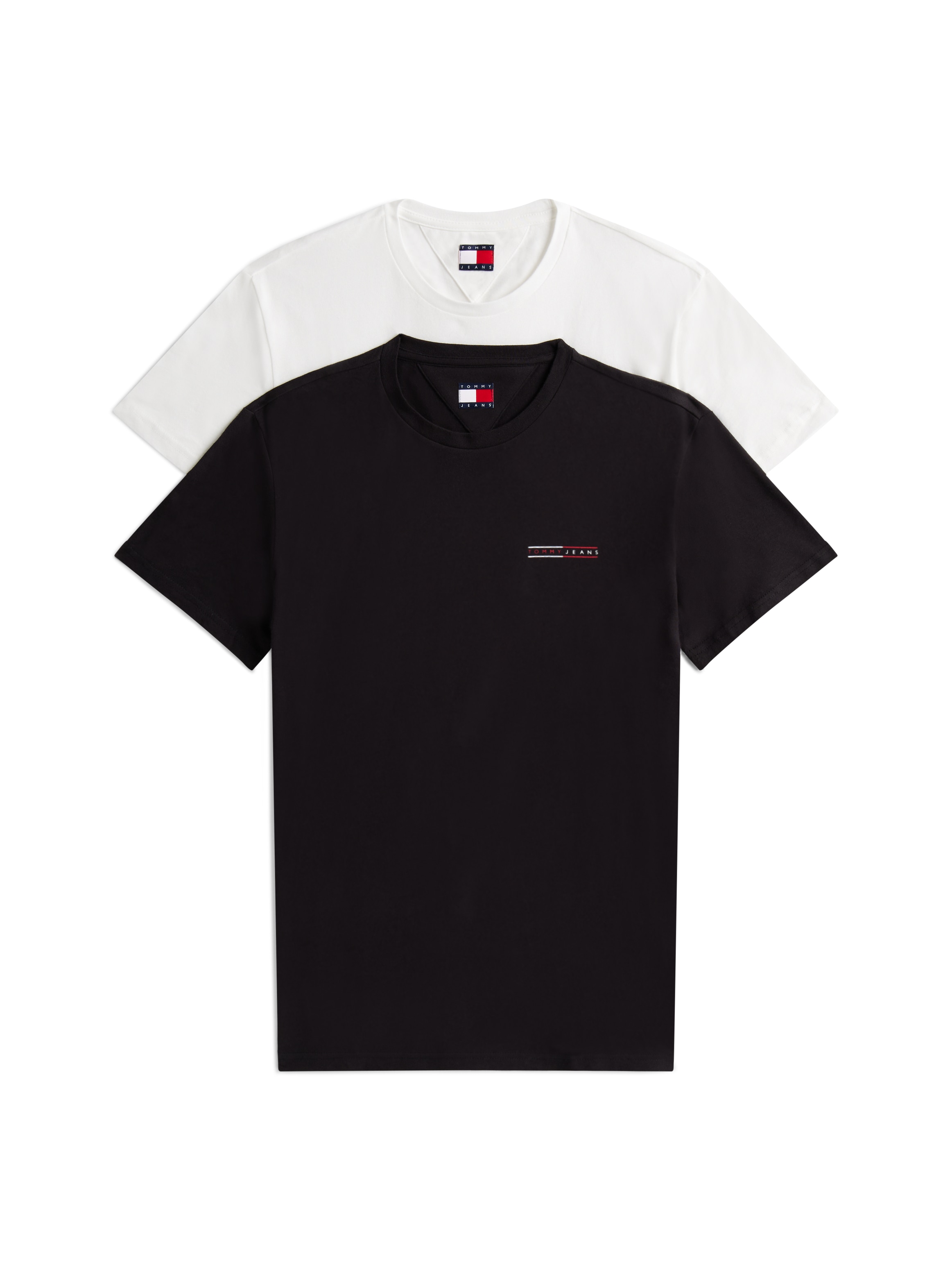 Tommy Jeans Kurzarmshirt »TJM SLIM 2PACK MIX TEE EXT«, (Packung, 2er-Pack), Mit Rundhalsausschnitt