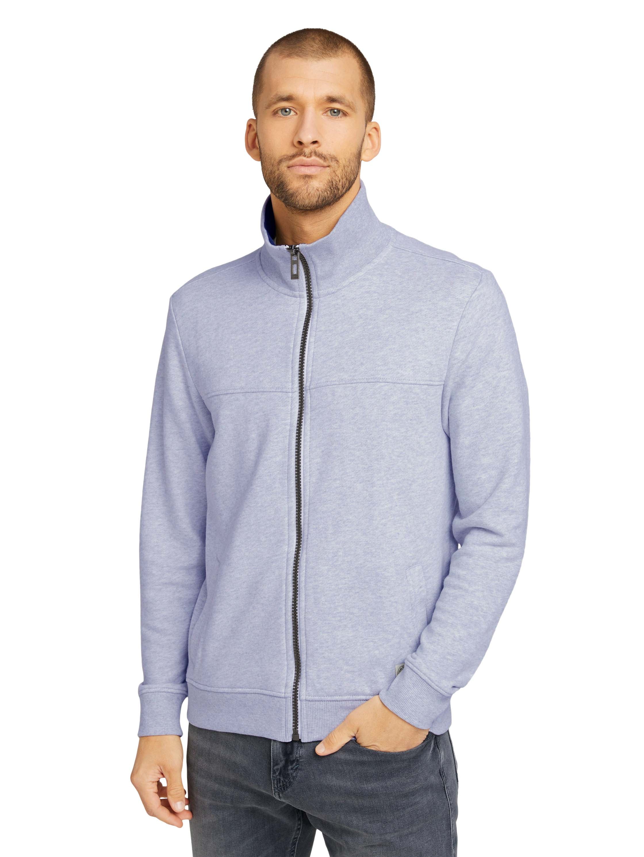 TOM TAILOR Sweatjacke mit halswärmendem Stehkragen