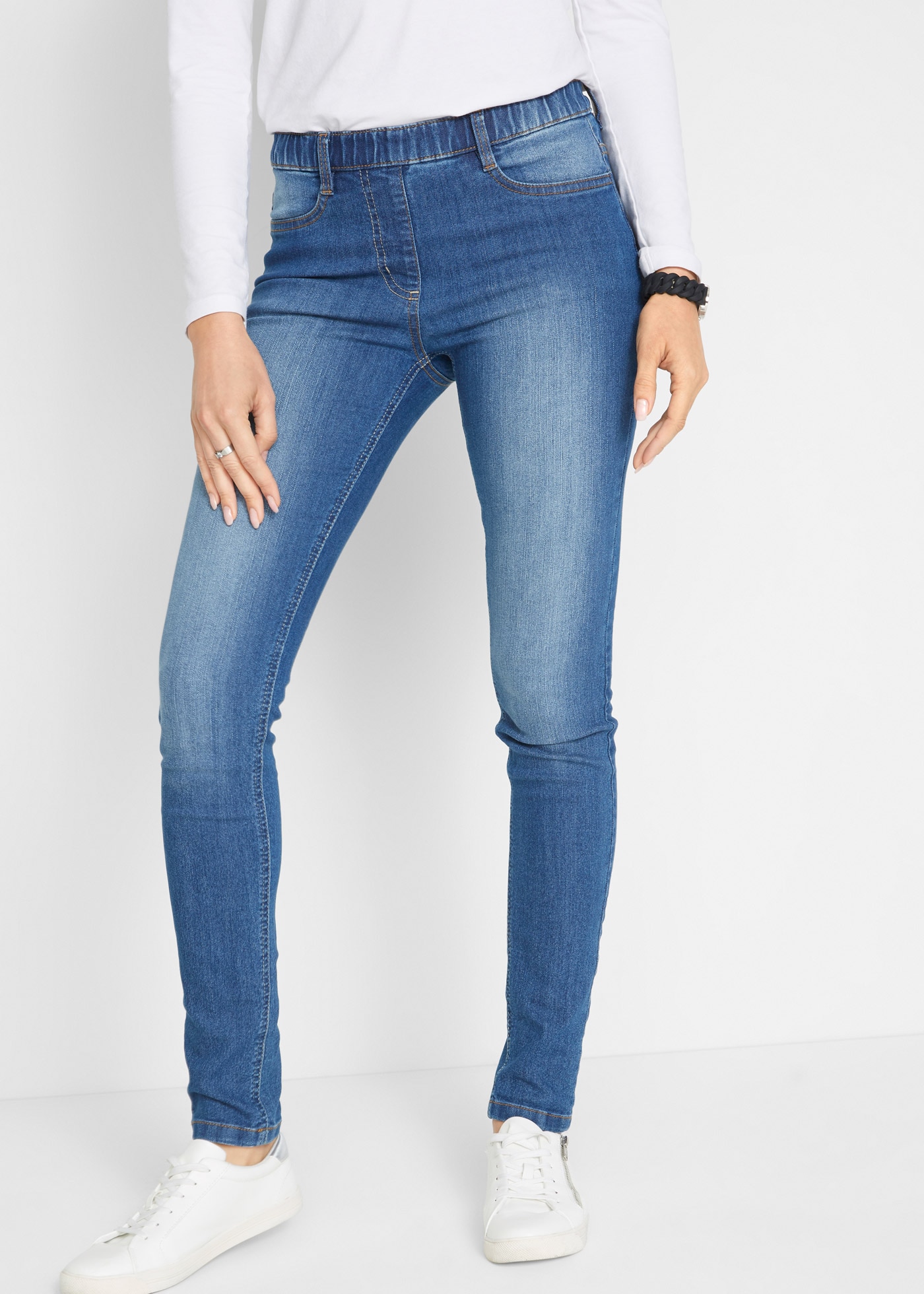 bonprix Jeansjeggings "Jeggings Mid Waist, Bequembund", Jeggings Mid Waist, günstig online kaufen
