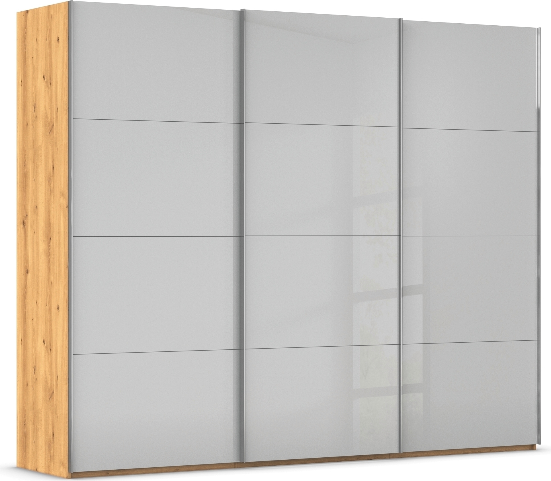 rauch Schwebetürenschrank "Kleiderschrank Schrank Garderobe Schlafzimmerschrank SCALE-FYRA" edle viergeteilte Türen mit Glas-Front viele Farben MADE IN GERMANY