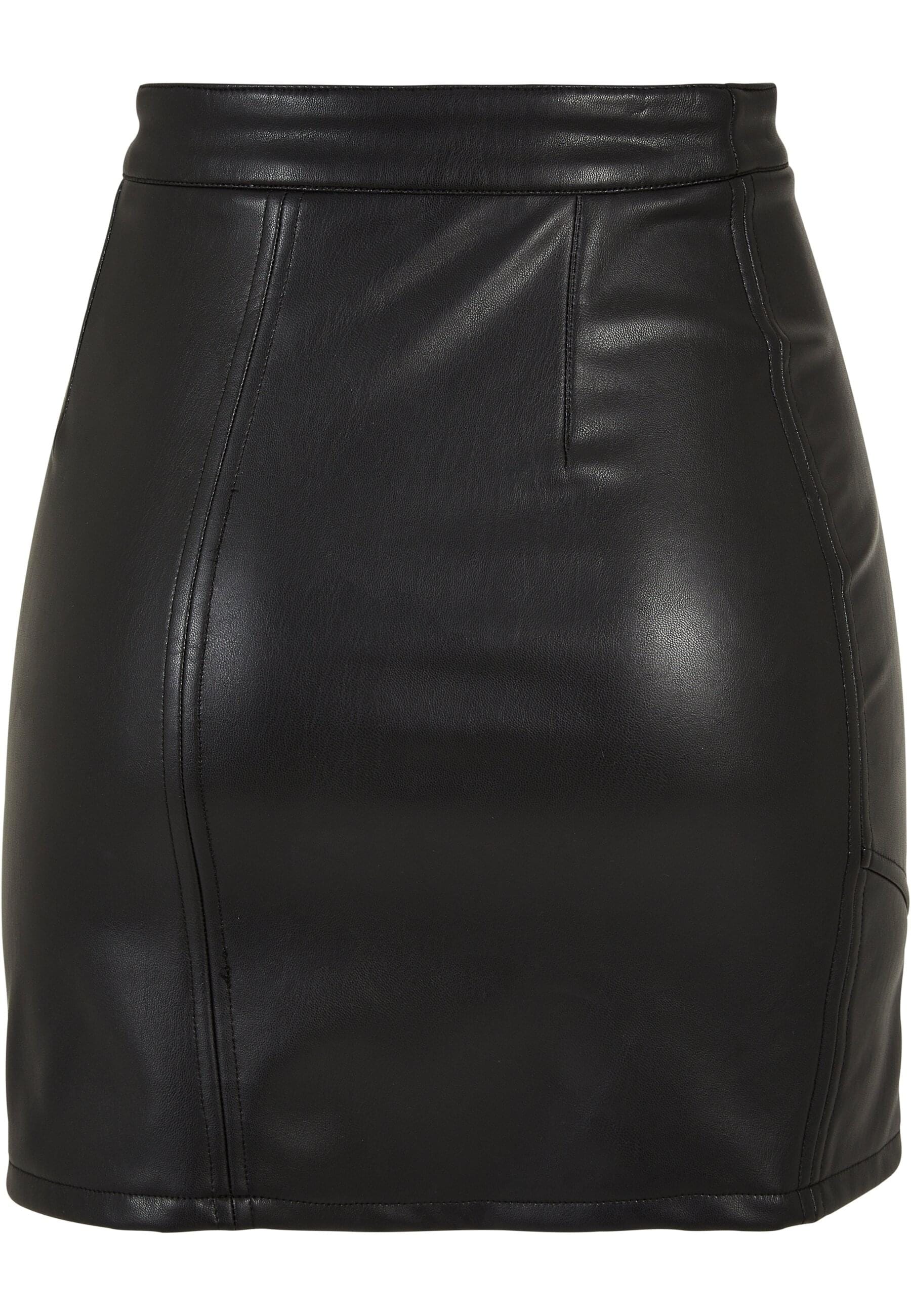 URBAN CLASSICS Jerseyrock »Urban Classics Damen Ladies Synthetic Leather Biker Skirt«, (1 tlg.)