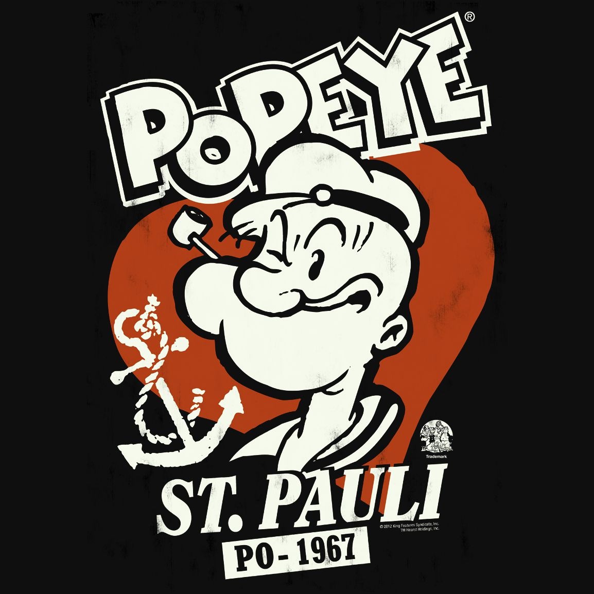 LOGOSHIRT T-Shirt »Popeye - St. Pauli - PO 1967«, mit tollem Popeye-Frontprint