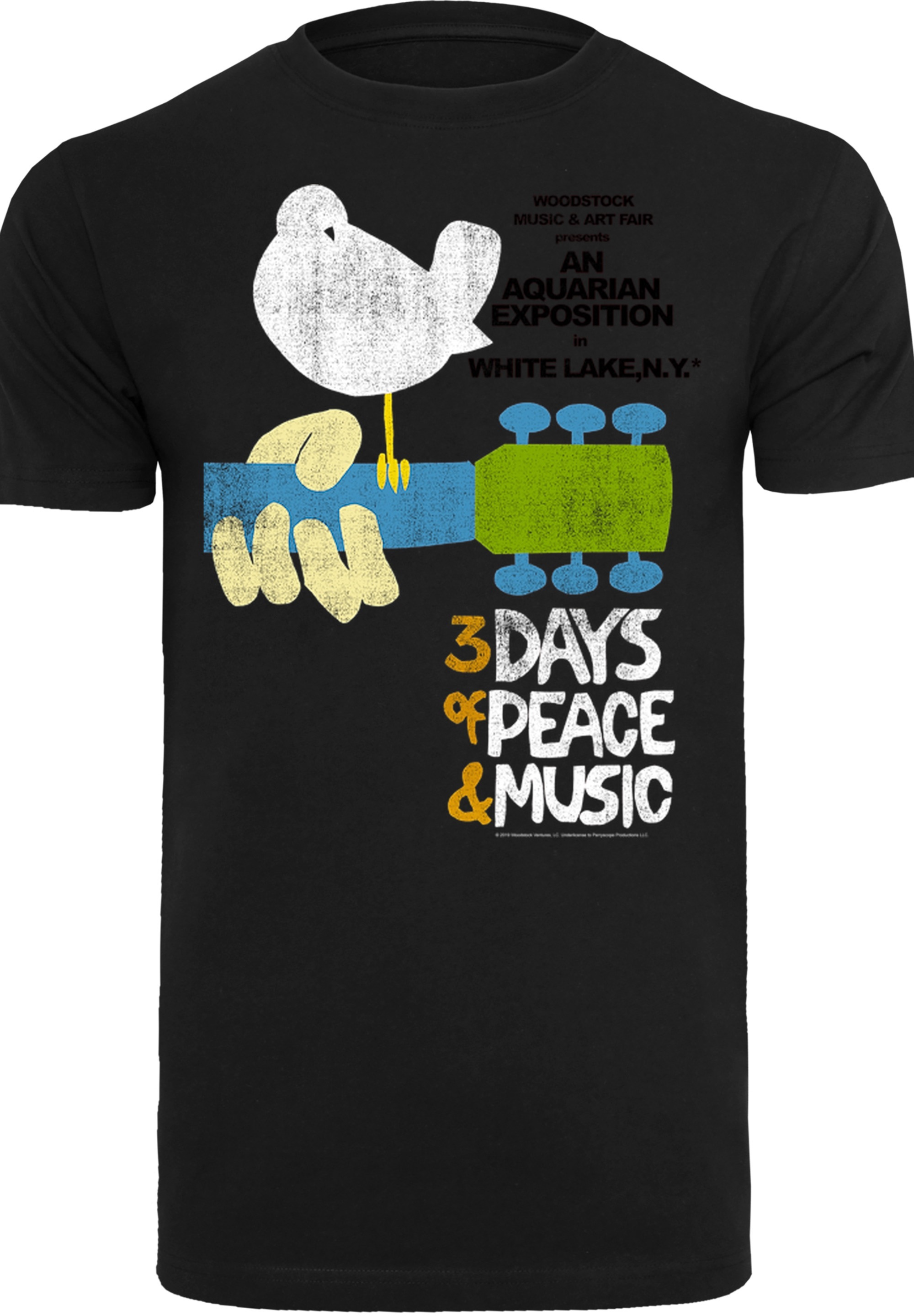 F4NT4STIC T-Shirt »Woodstock Festival Poster«, Herren,Premium Merch,Regular-Fit,Basic,Bandshirt