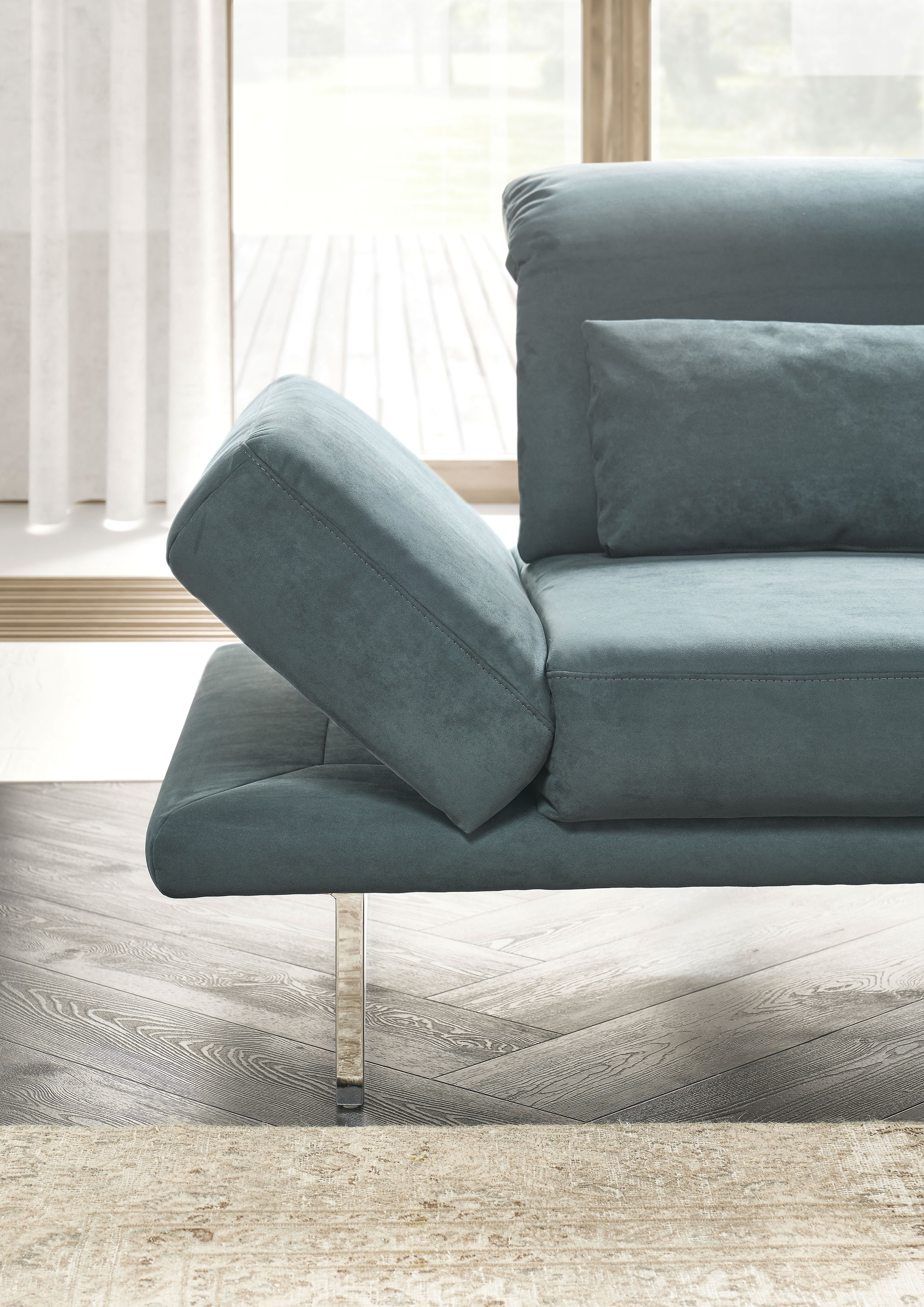 Thumbnail - 3C Candy Ecksofa "Mallow Designsofa mit Komfortfunktionen, modern und bequem, L-Form", Verstellbare Armlehne und Kopftei...