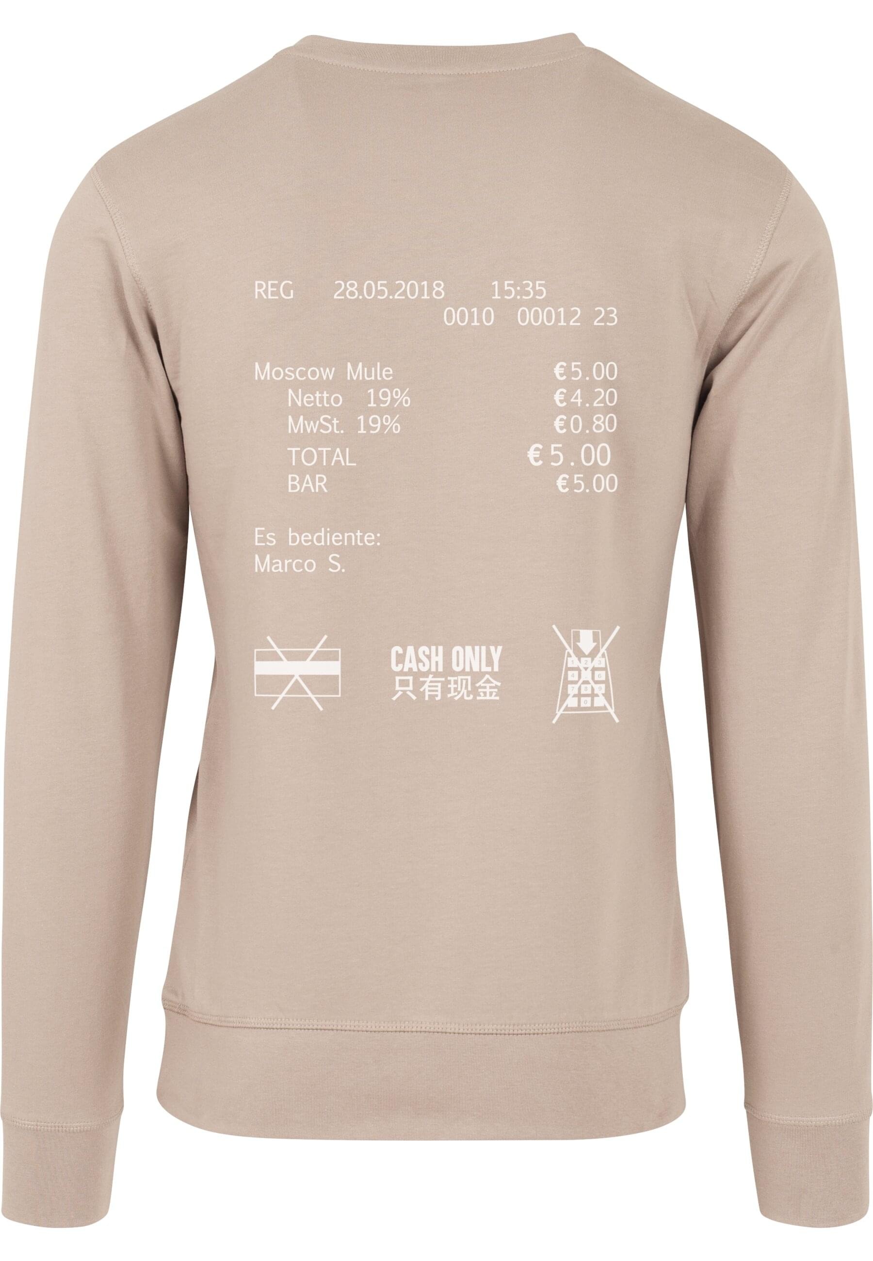 MisterTee Rundhalspullover »MisterTee Herren Cash Only Crewneck«, (1 tlg.)