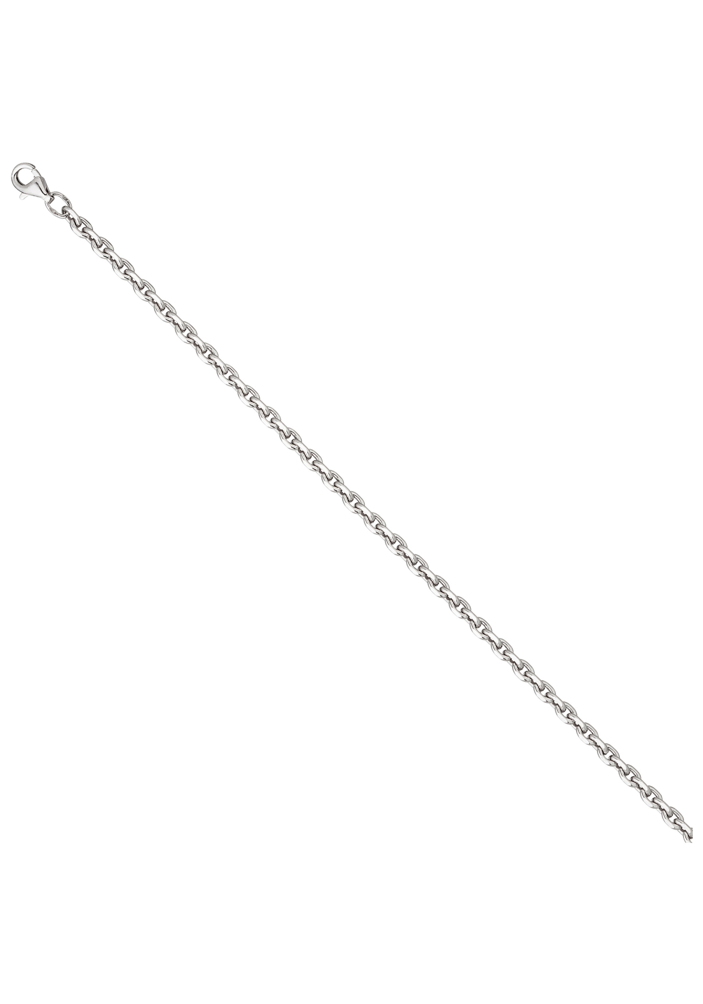 JOBO Silberkette, Ankerkette 925 Silber diamantiert 55 cm