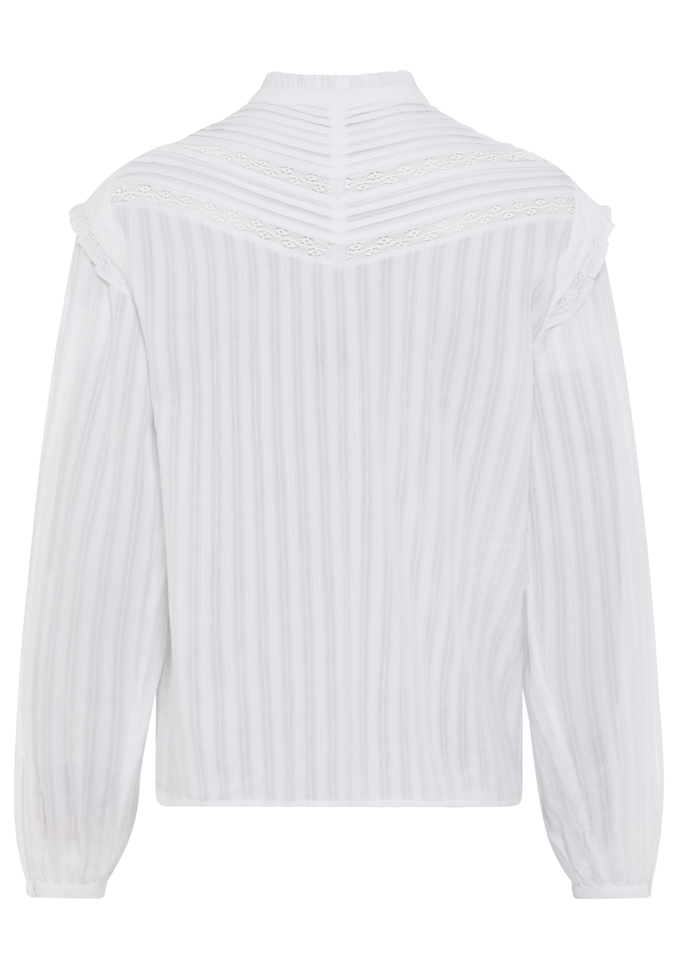 BOSS ORANGE Schlupfbluse »Bancet Premium Damenmode« mit Stehkragen & Spitze