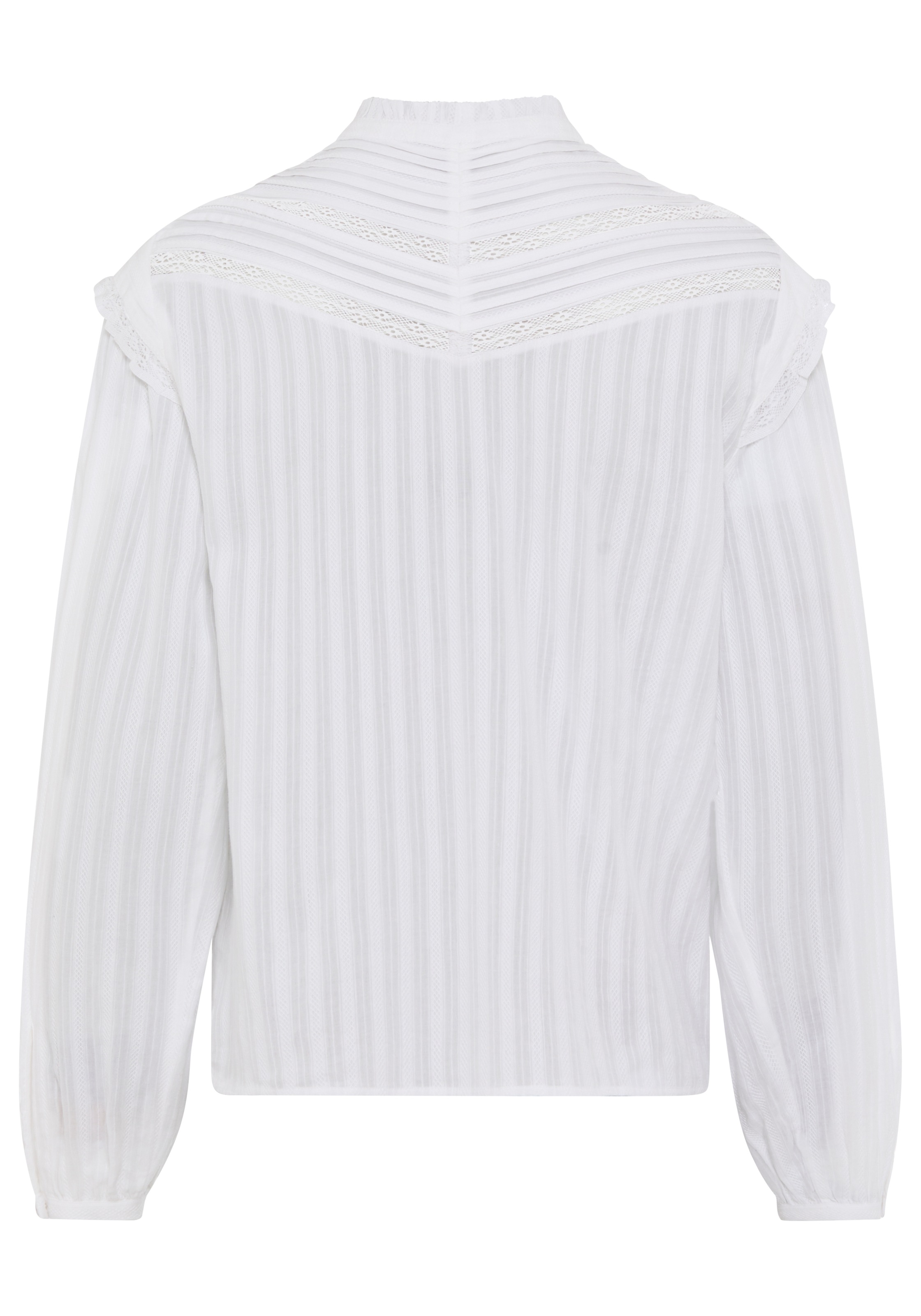 BOSS ORANGE Schlupfbluse "Bancet Premium Damenmode" mit Stehkragen & Spitze günstig online kaufen