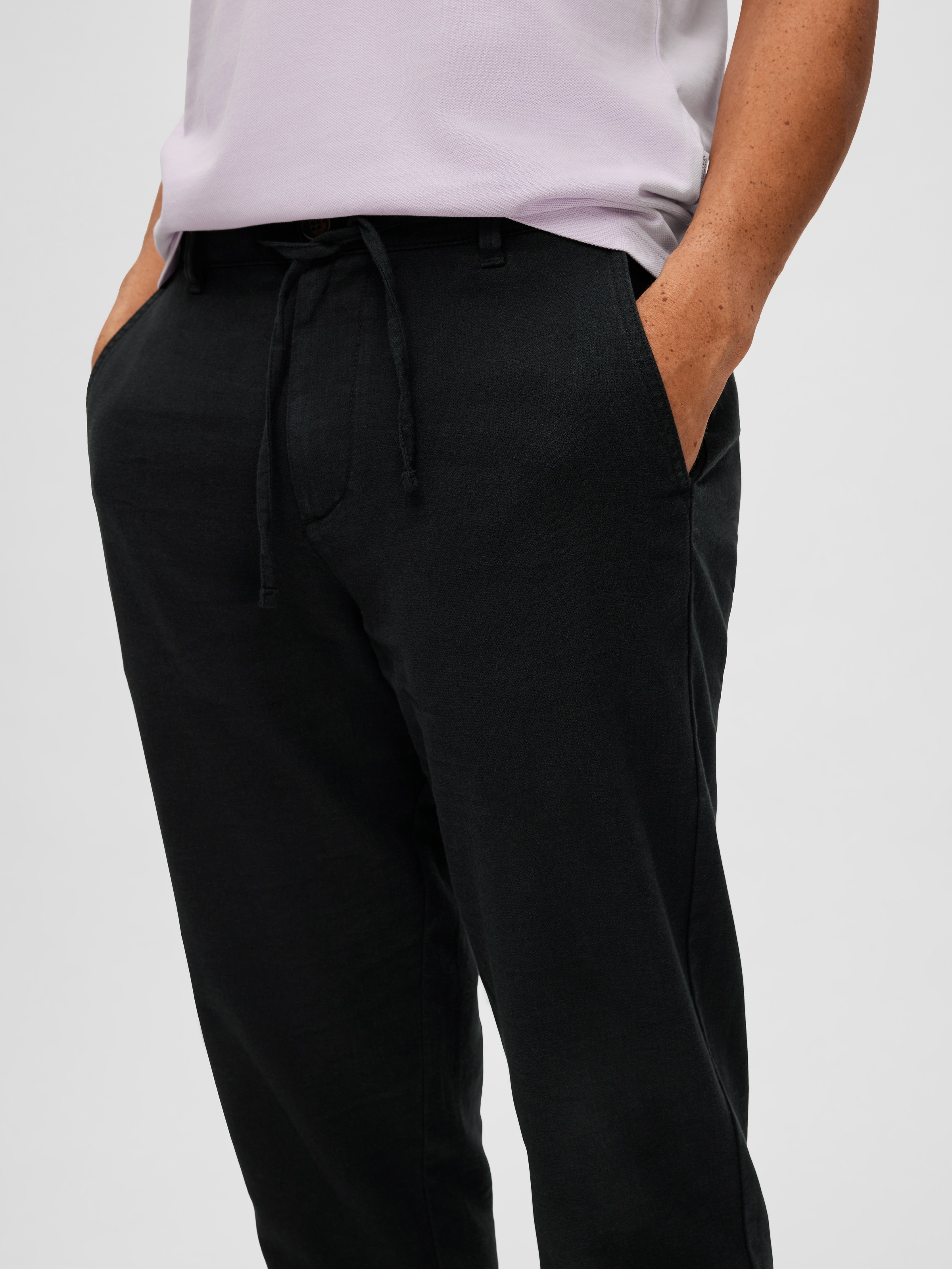 SELECTED HOMME Chinohose "SLH172-SLIMTAPE BRODY LINEN PANT NOOS", mit Leine günstig online kaufen