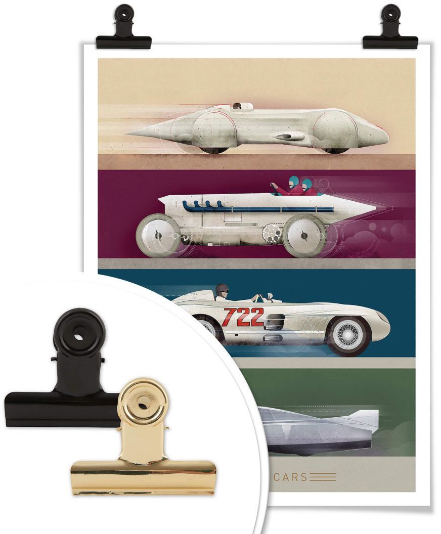 Wall-Art Poster »Record Cars«, Autos, (1 St.), Poster, Wandbild, Bild,  Wandposter kaufen | BAUR