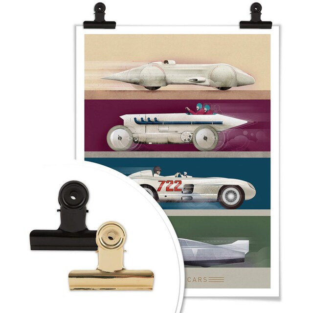 Wall-Art Poster »Record Cars«, Autos, (1 St.), Poster, Wandbild, Bild,  Wandposter kaufen | BAUR