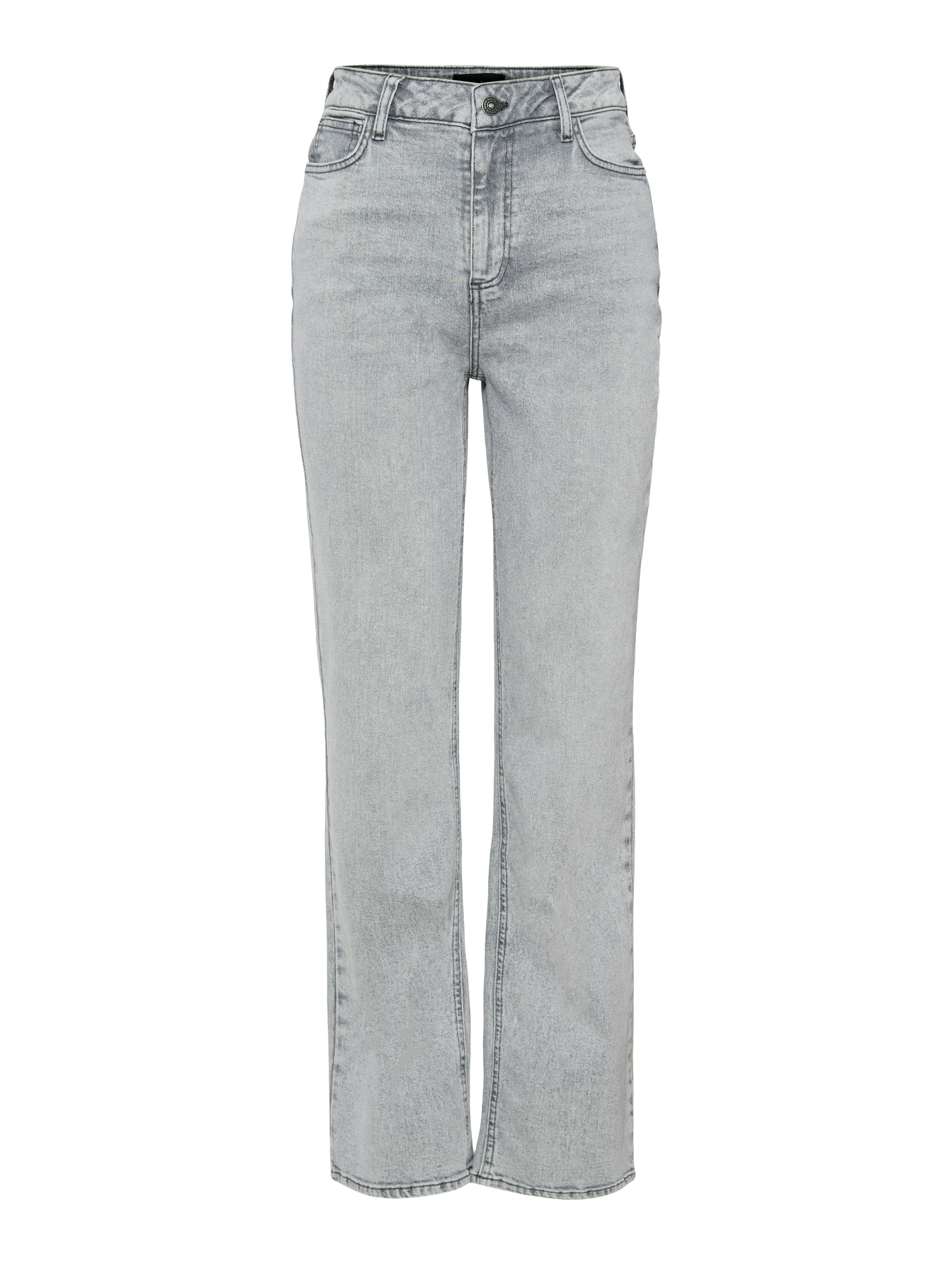 pieces Straight-Jeans "PCKELLY HW STRAIGHT JEANS LG NOOS BC" High Waist, St günstig online kaufen