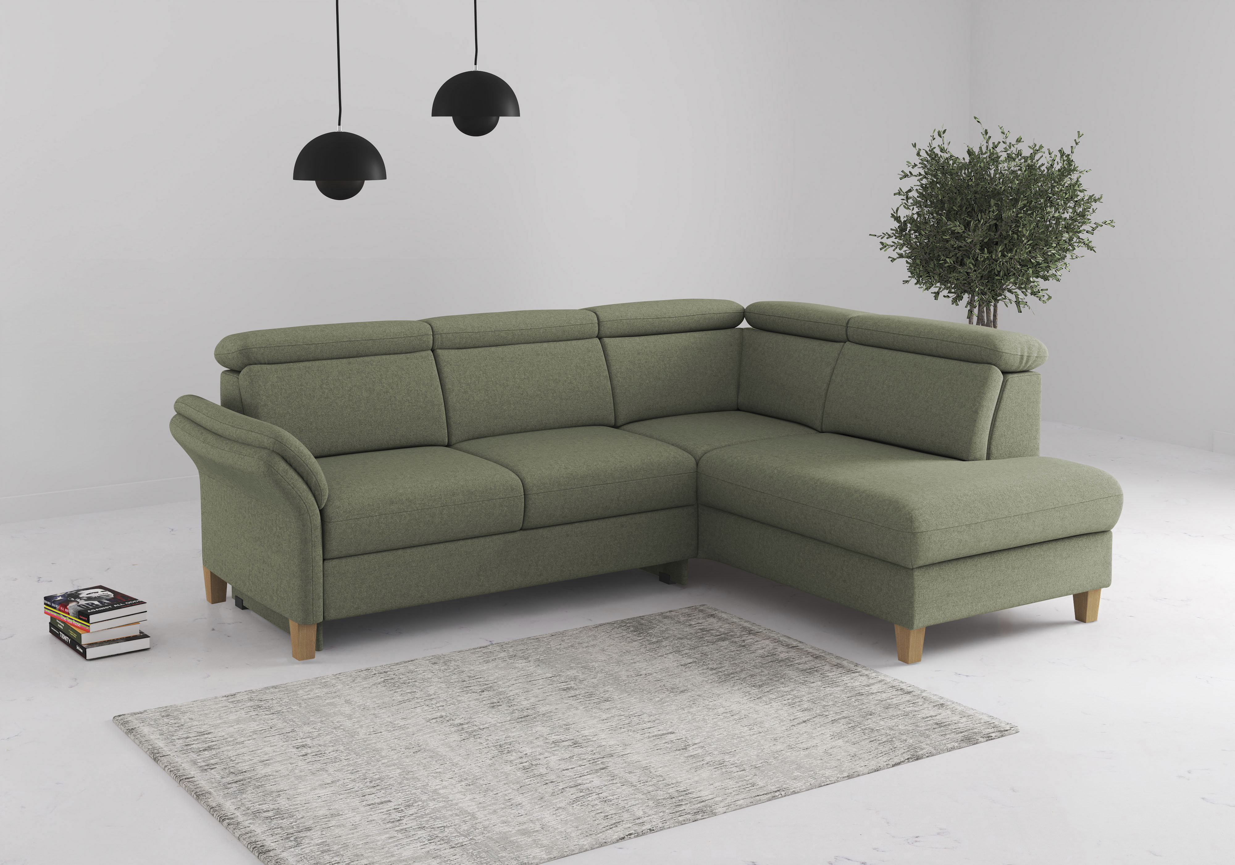 OTTO home Ecksofa "Glendale, L-Form" inkl. Kopfteilverstellung, wahlweise mit Vorziehsitz und Bettkasten