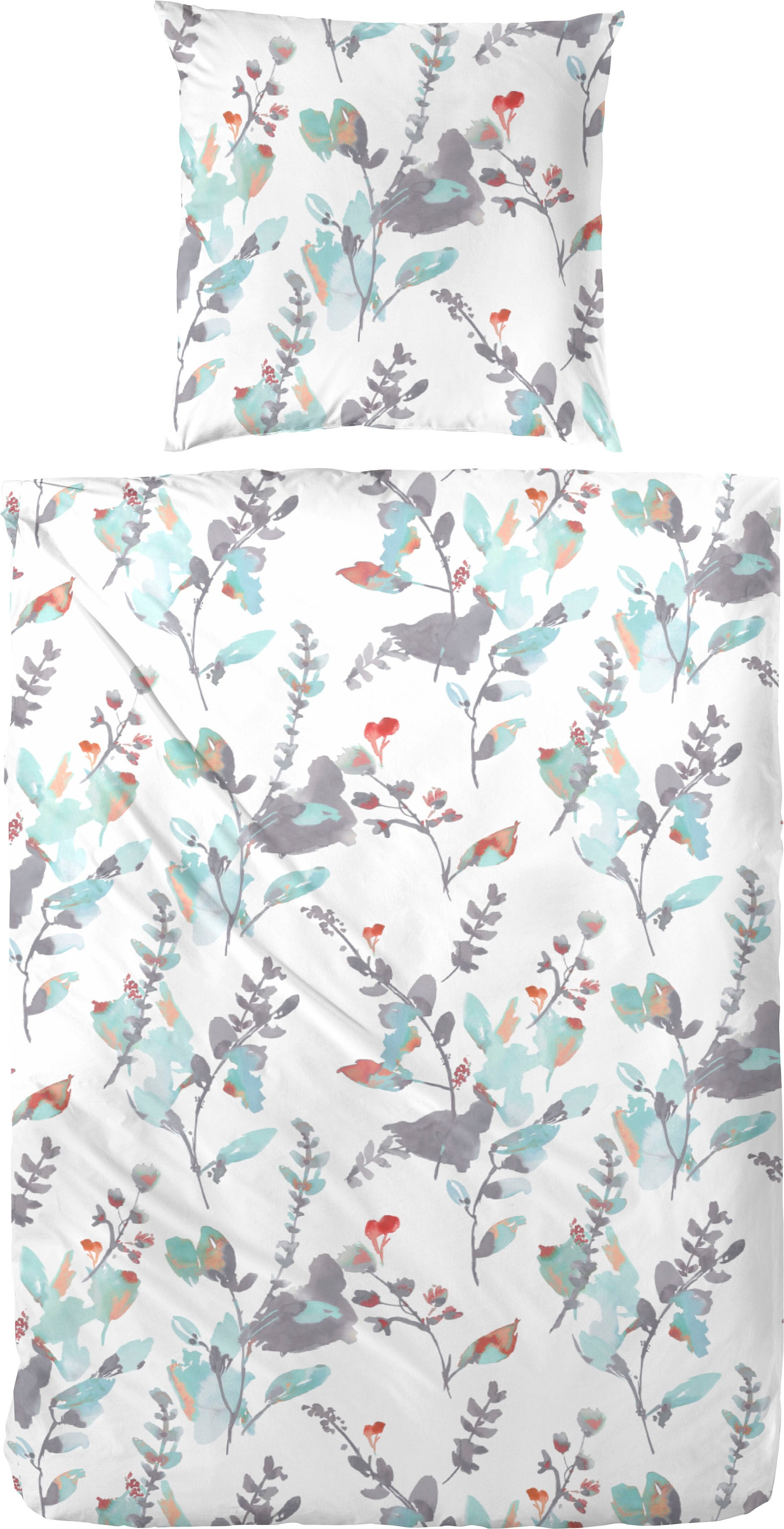 Primera Bettwäsche "Windspiel" 2 Stk. tlg. mit frischen Blumenranken günstig online kaufen